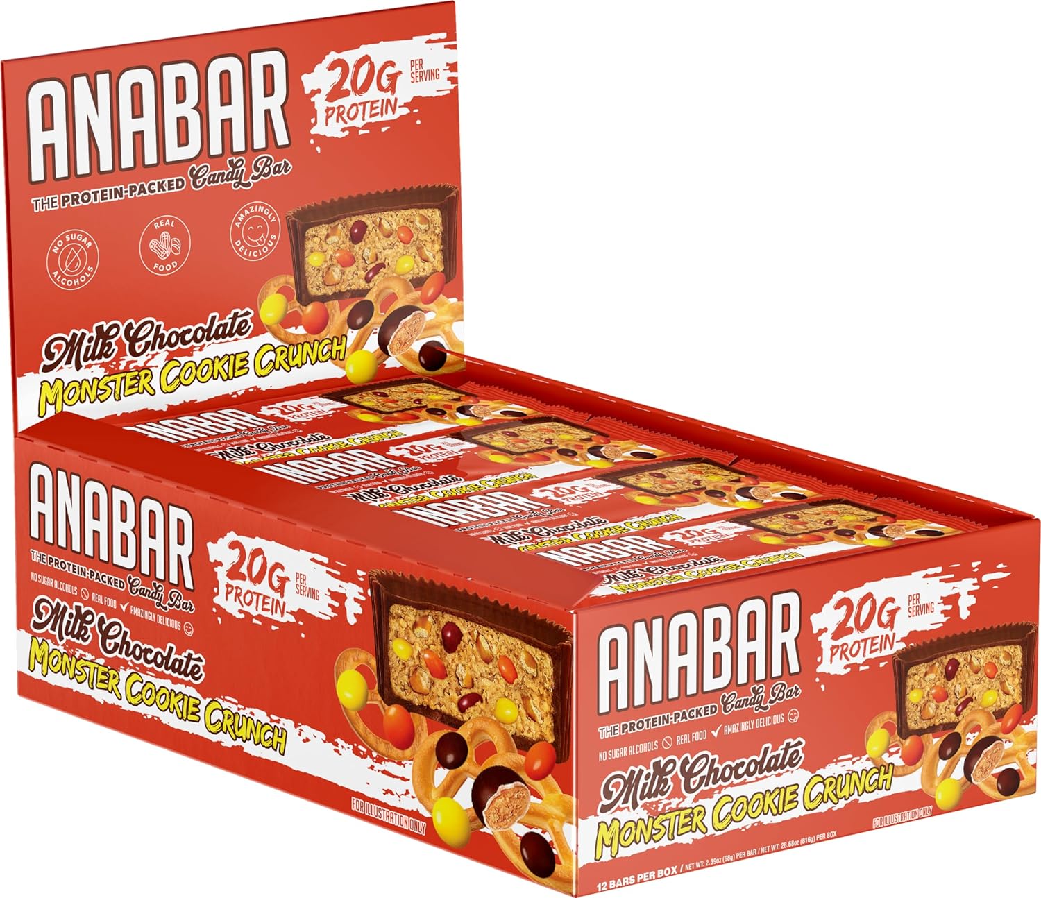 Anabar Protein Bar, The ProteinPacked Candy Bar, Amazing Tasting Protein Bar, No