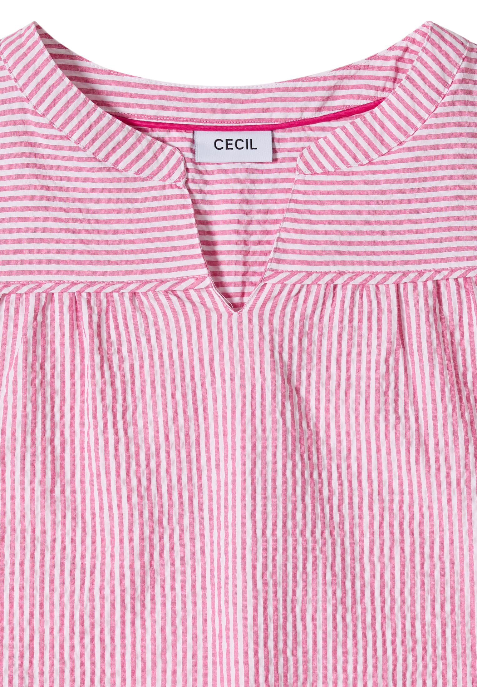 Cecil Damen 3412881 3/4-Arm Bluse in Seersucker Qualität (1er Pack)
