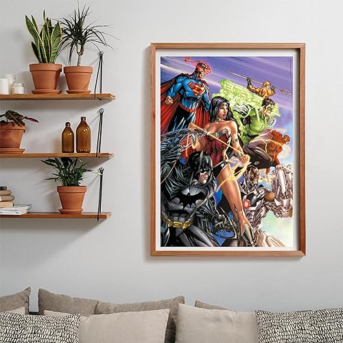 Miniatura 6 de Clementoni - DC Comics Justice League League-1000 Pieces, Vertical, Fun for Adults, Superhero Puzzle, Made in Italy, Multicoloured, 39852