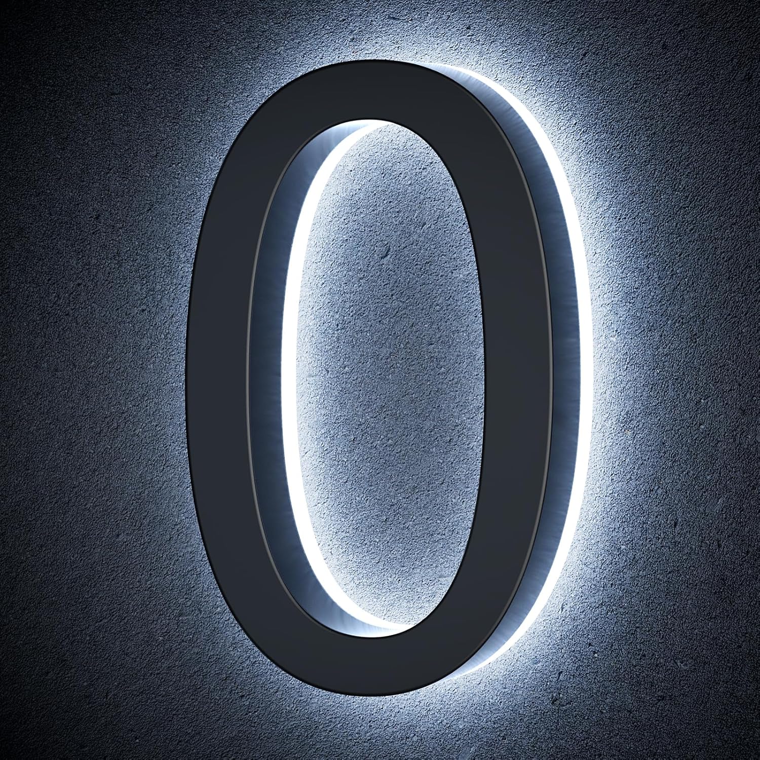 9 Inch Backlit House Numbers for Outside, Stainless Steel, LED Illuminated Home Address Number, Modern Lighted Address Signs for Houses, Restaurant, Waterproof