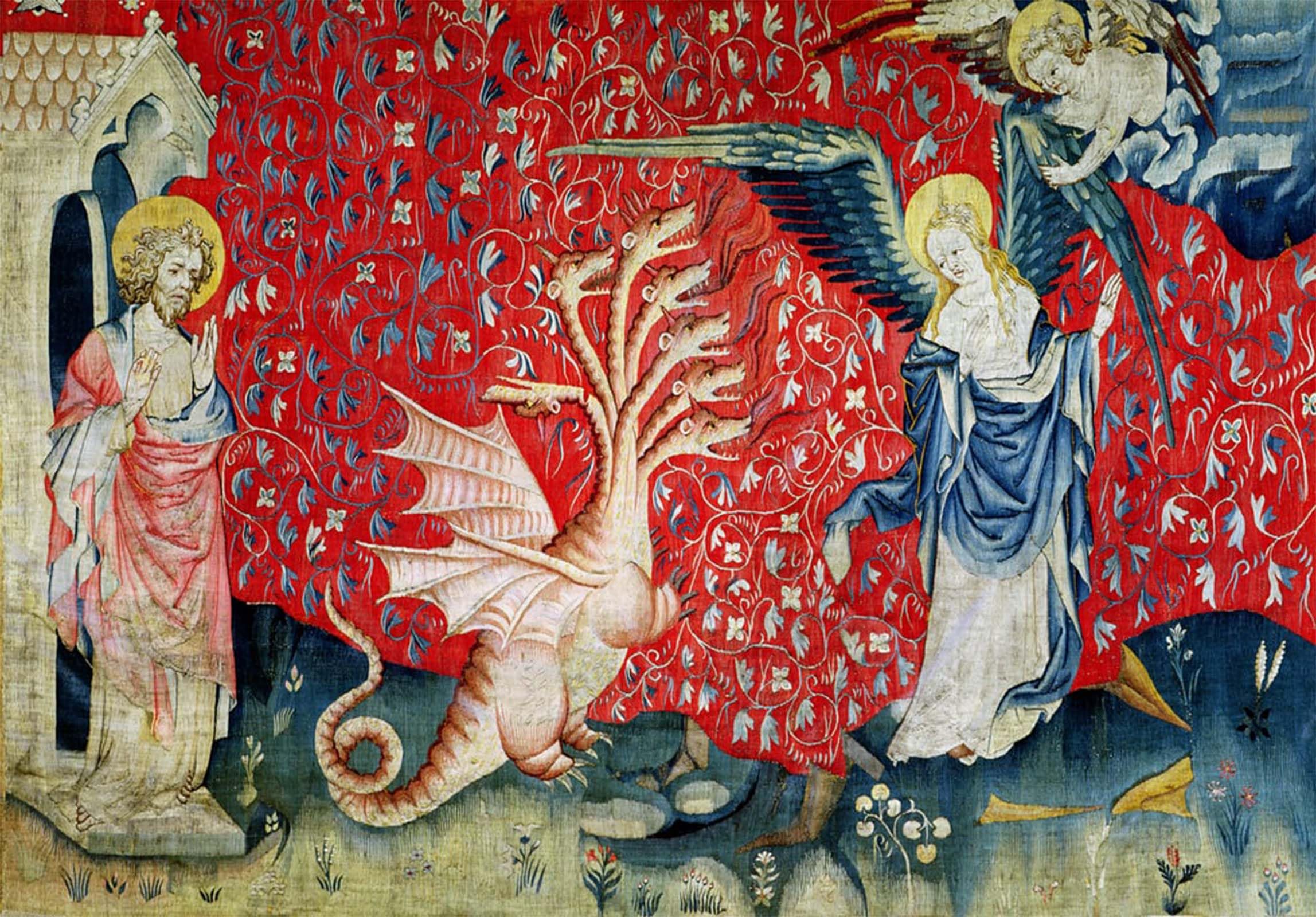 ARTXLXXBN Famous Painting Art Wall Decor Abstract Art Picture the Woman Receiving Wings to Flee the Dragon by Nicolas Bataille Animal Pictures for Home Decor 60x90cm