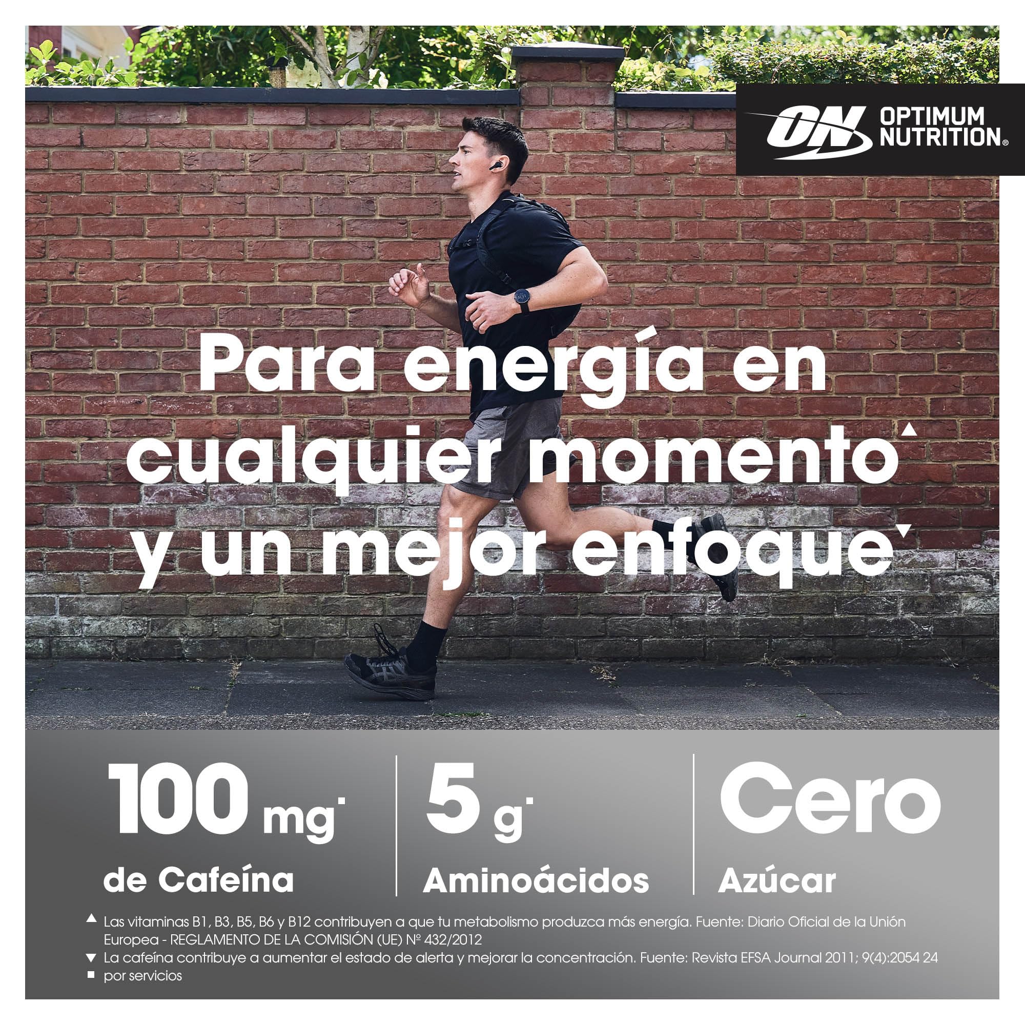 Optimum Nutrition Amino Energy Polvo Pre Entrenamiento, Bebida Energética con Aminoácidos, BCAA, L-Glutamina y L-Leucina, Complemento con Vitamina C y Cafeína, Sabor Fruit Fusion, 30 Porciones, 270 g