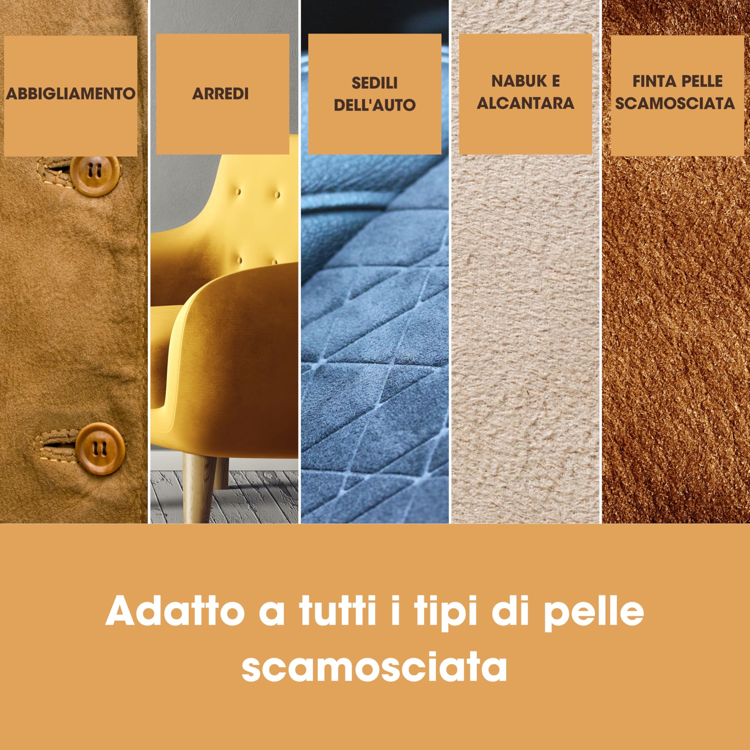 Vernice scamosciata 125 ml per scarpe, vestiti, borse e mobili marrone