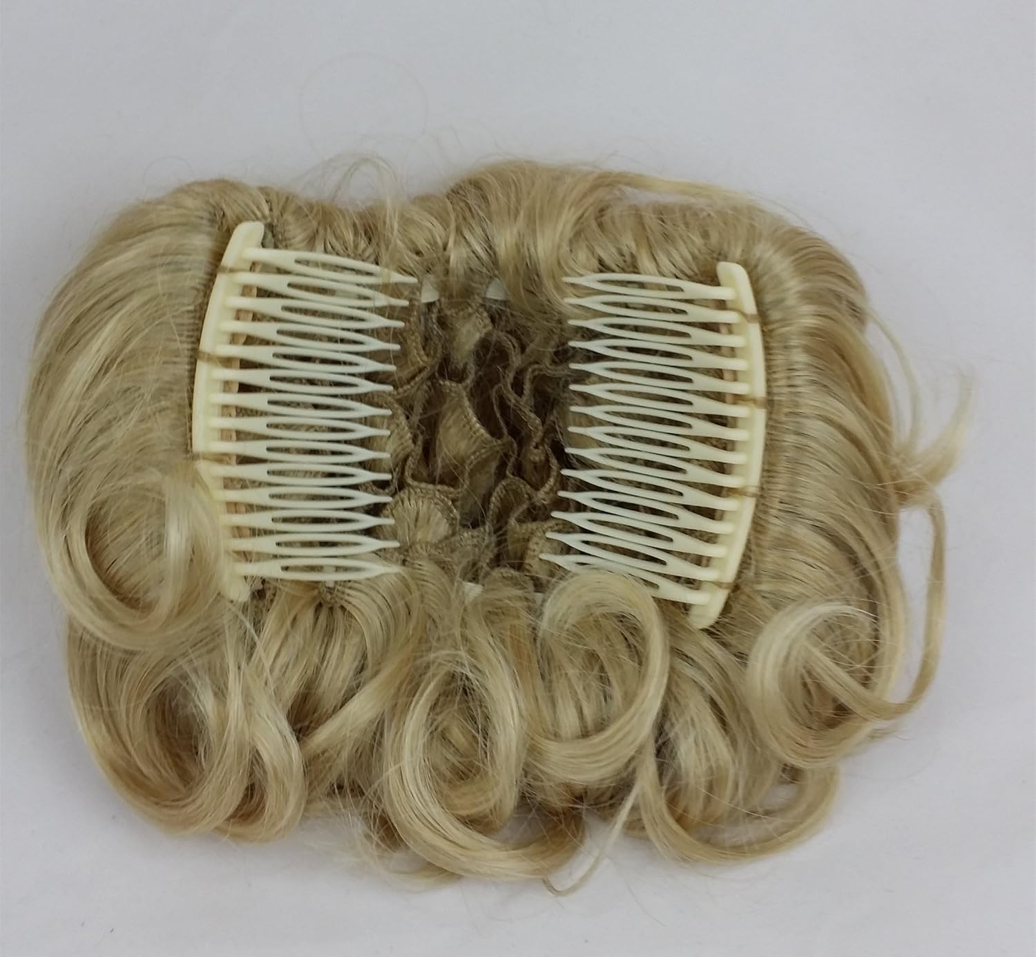 Lydell Short Messy Curly Dish Hair Bun Extension Stretch hair Combs Clip in Ponytail Extension (24BT613), #24BT613, 9 inch - Image 3