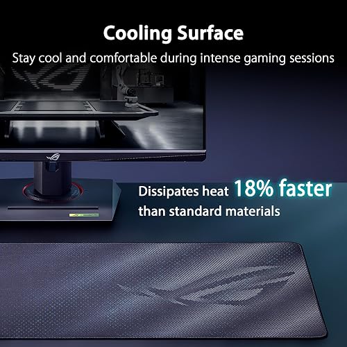 ASUS ROG Sheath II XXL Gaming Mouse Pad – 35.4” x 15.7”, Advanced Cooling Fabric, 1.5X Smoother Textile-Weave Surface, Flat-Stitched Durable Edges, Non-Slip Base - Black - 5