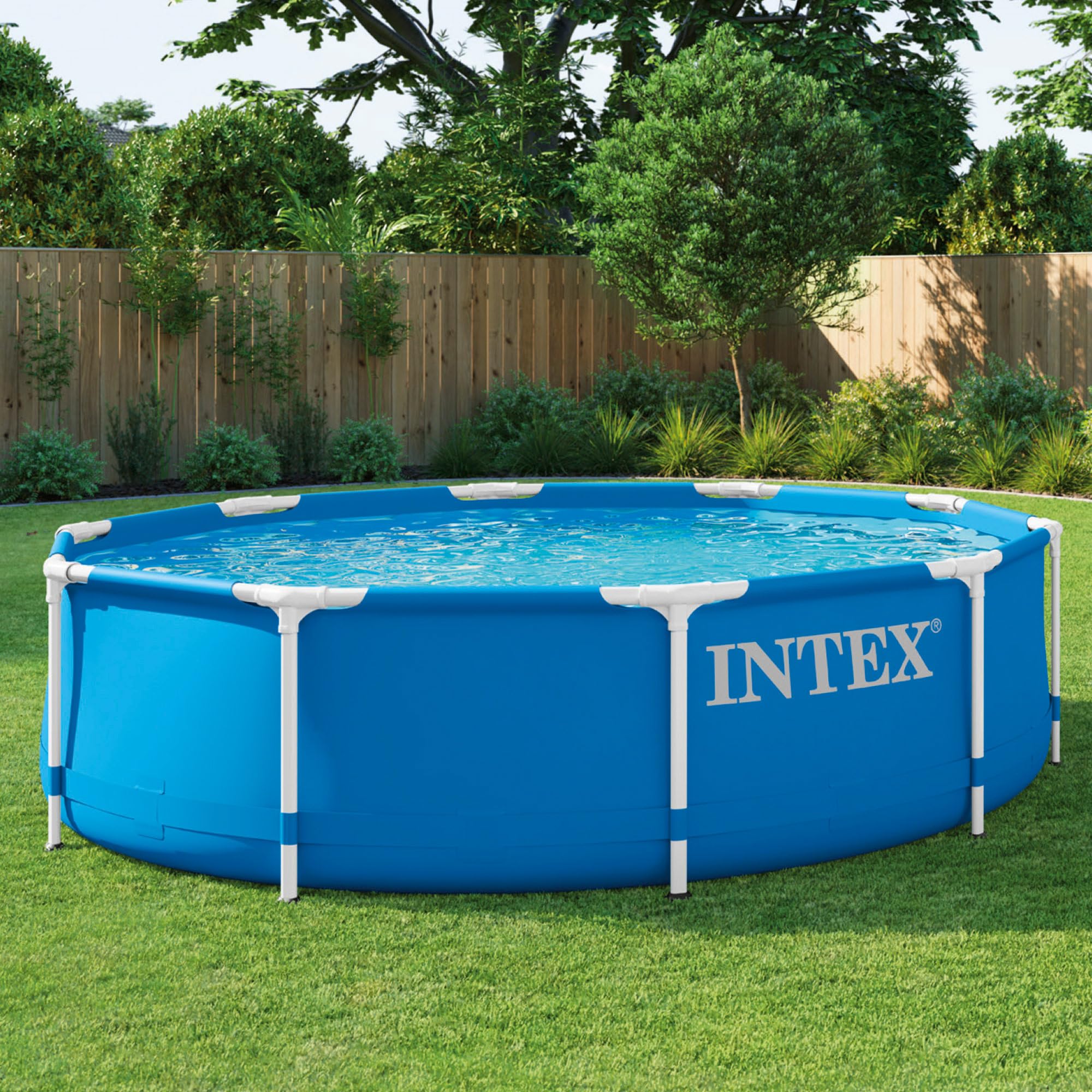 Intex 28200NP Aufstellpool Metal Frame Rund 305x76 cm 4485 L Stahl PVC Blau