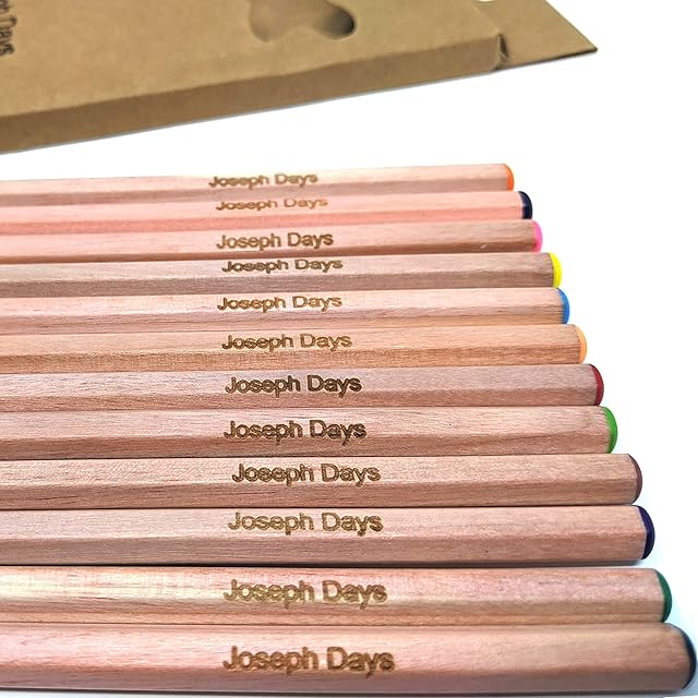 Personalised Wooden Colouring Pencils for School/Home School Supplies