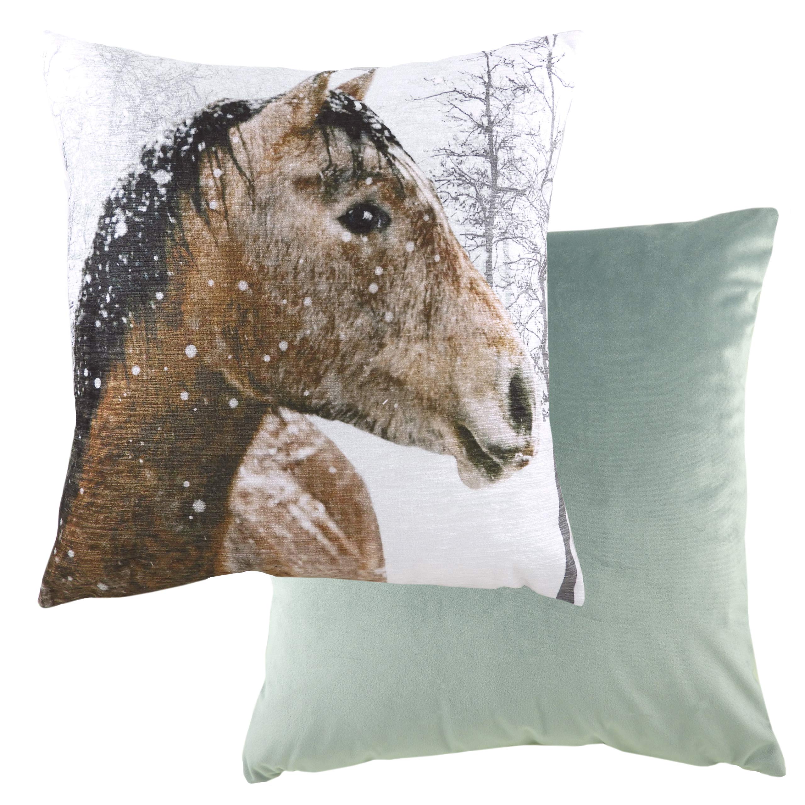 Evans Lichfield Photo Horse Polyester Filled Cushion from B&Q