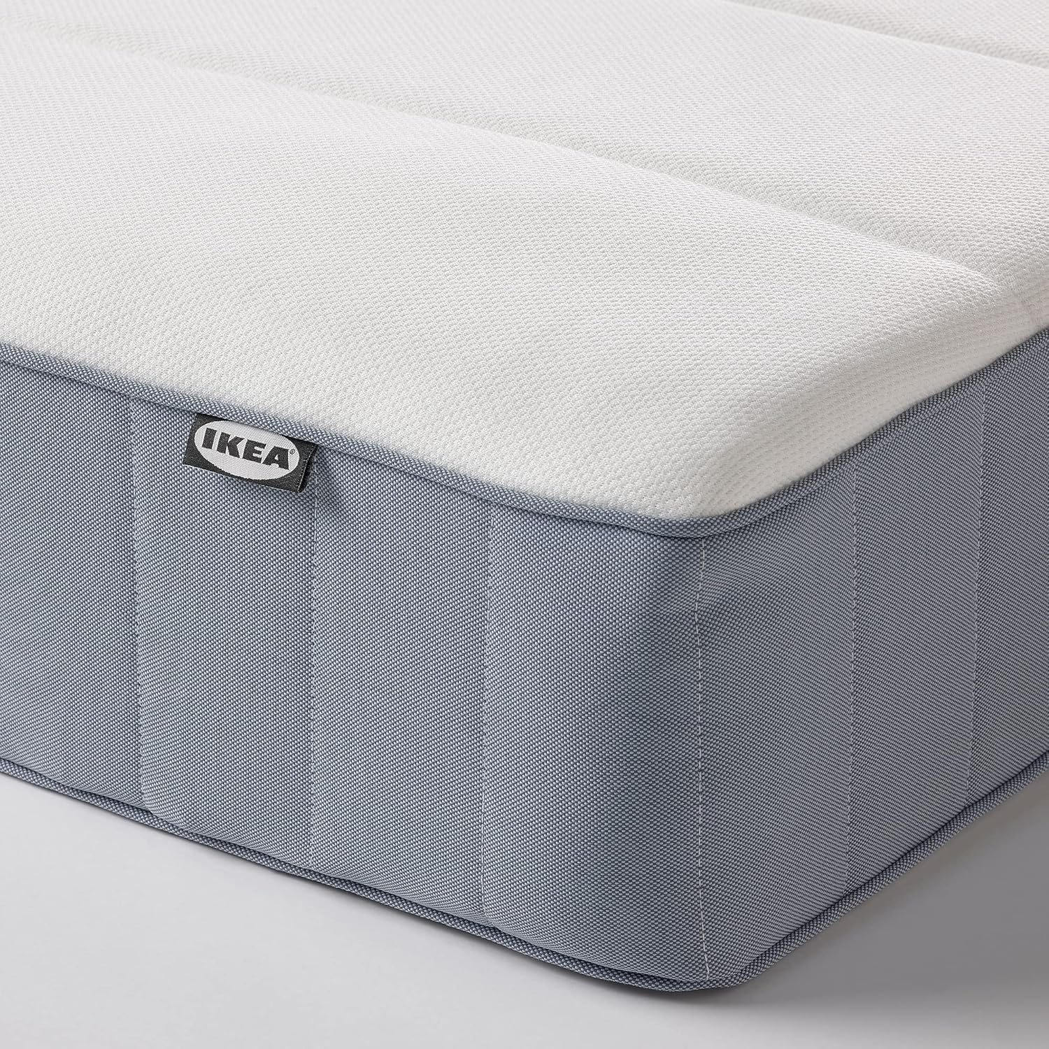 VESTERÖY Pocket sprung mattress, firm/light blue, 120x200 cm