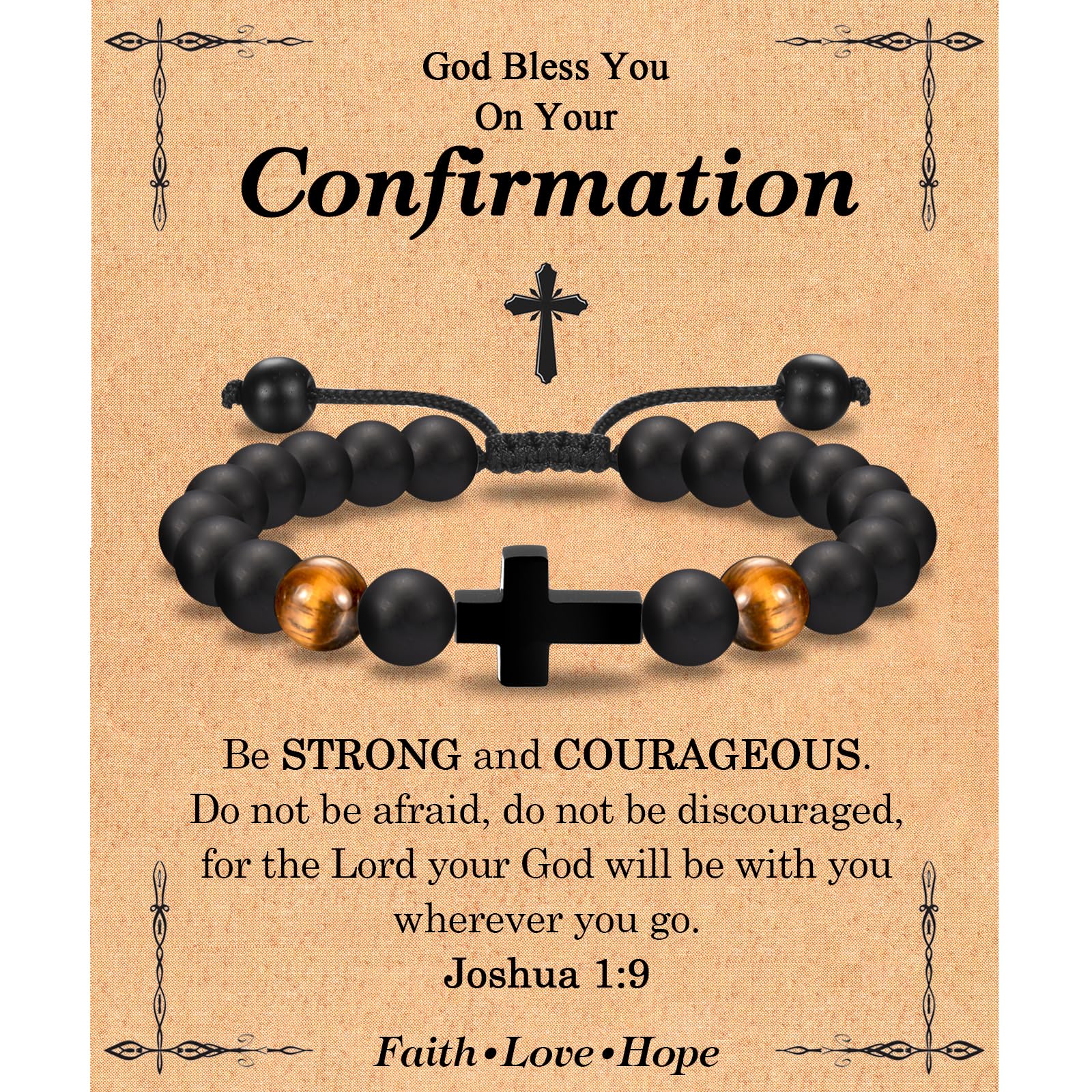EFVISD Cross Bracelet Gifts for Boys Girls Christian Religious Gifts
