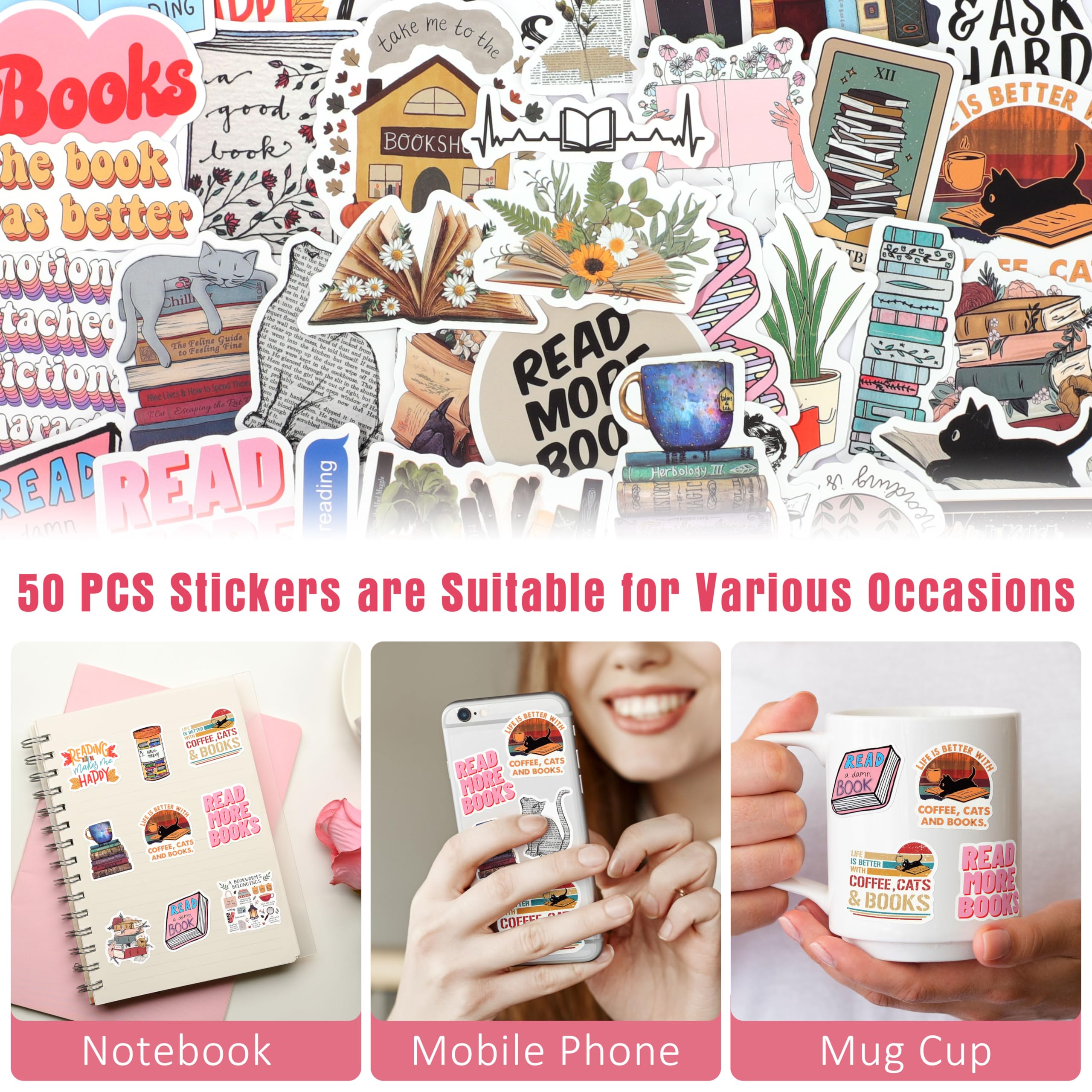 Book Lovers Gifts, Bookish Book Lover Readers Gifts for Women Basket Set of 6