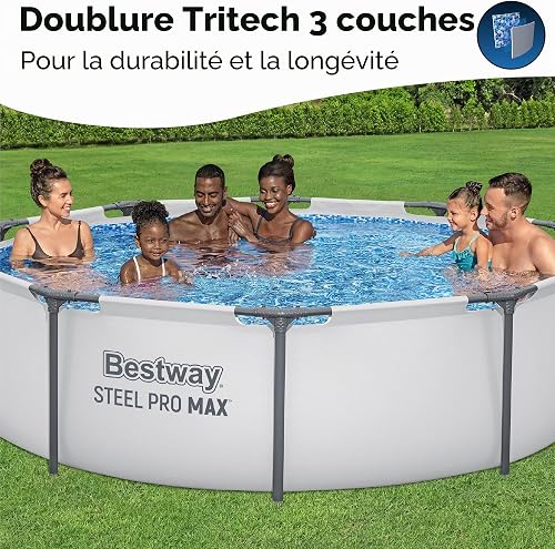 Bestway Steel Pro Max | Metal Frame Above Ground Pool, Family Outdoor Pool 10ft - 5