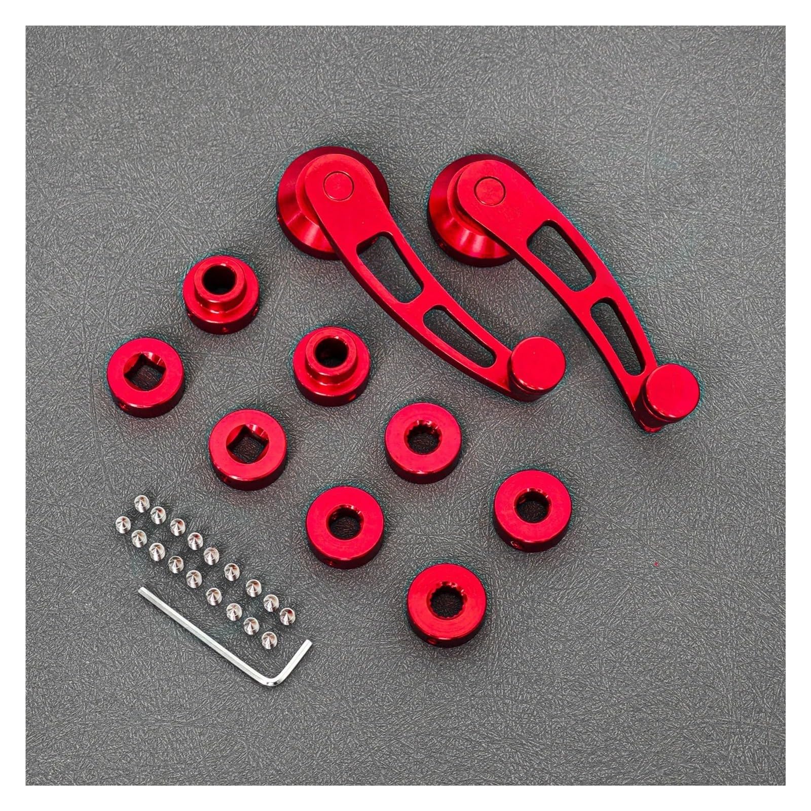 Kifwgih One Color Window Regulator For 1Set Universal Car Aluminum Manual Door Window Winder Crank Handle Riser Replacement Window Glass Closer Handle Electric Lift Motor