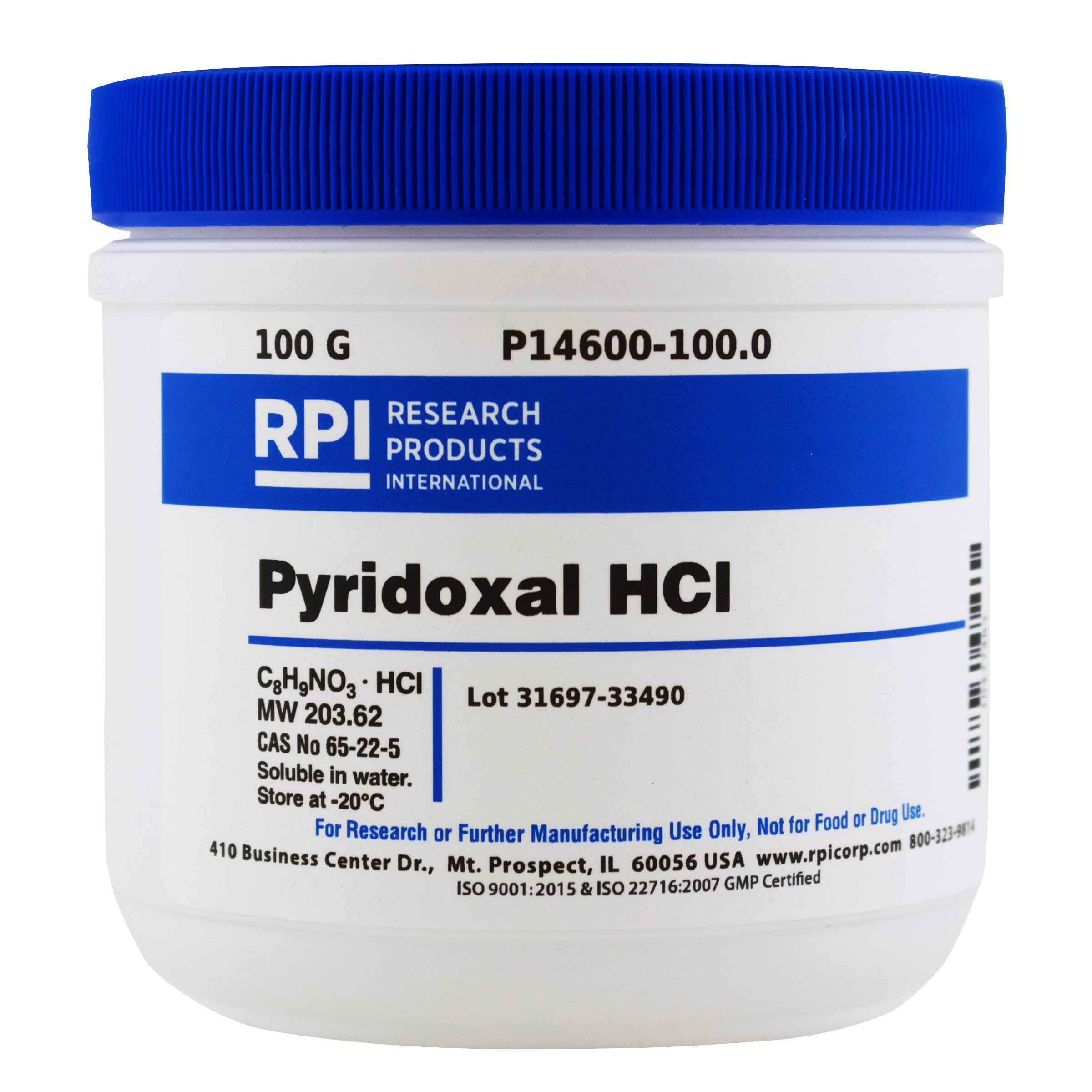 Pyridoxal Hydrochloride, 100 Grams