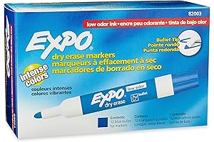 Blue Low-Odor Dry Erase Markers