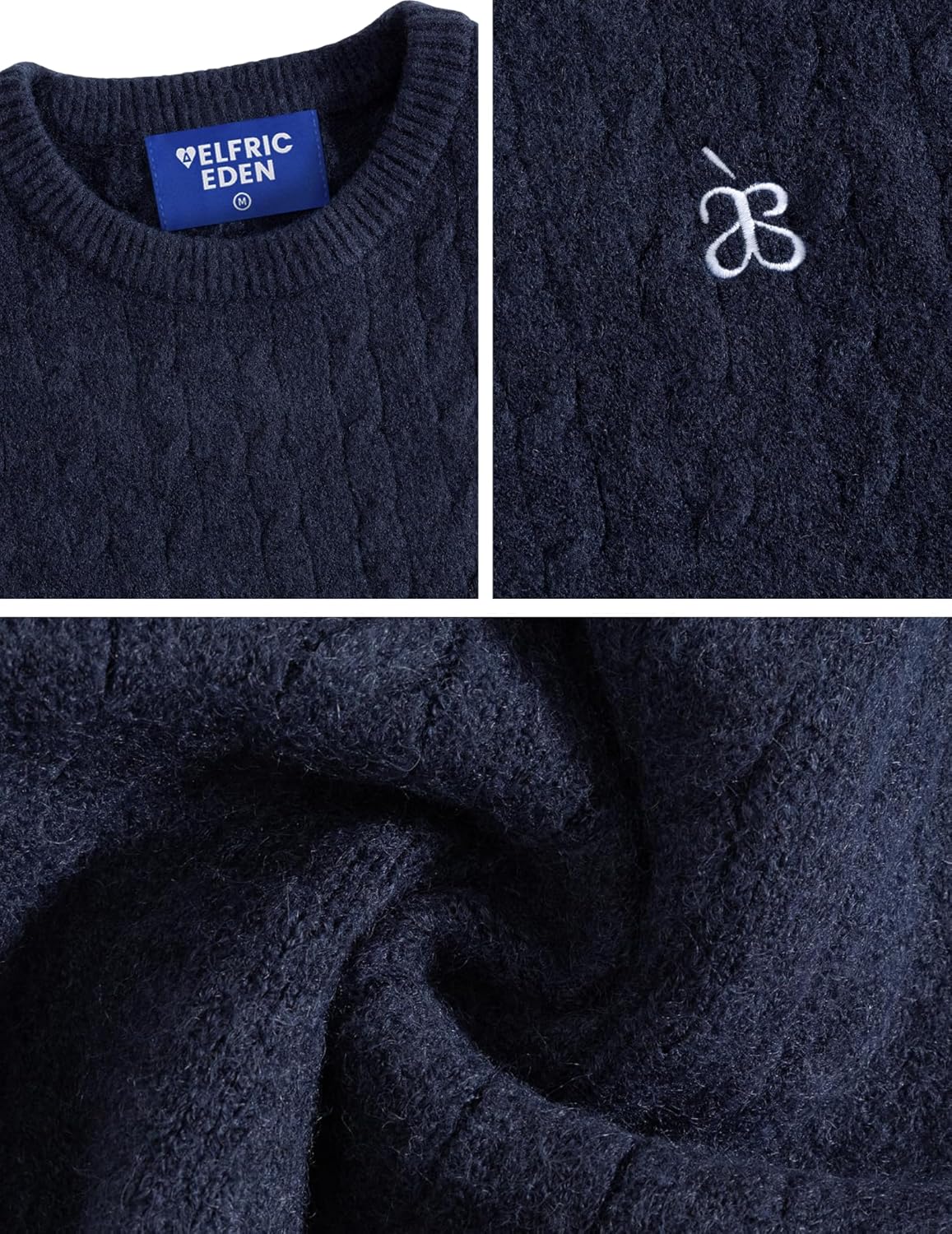 Aelfric Eden Womens Long Sleeve Cable Knit Sweater 2025 Fall Fashion Oversized Crewneck Pullover Loose Outfits - Image 4