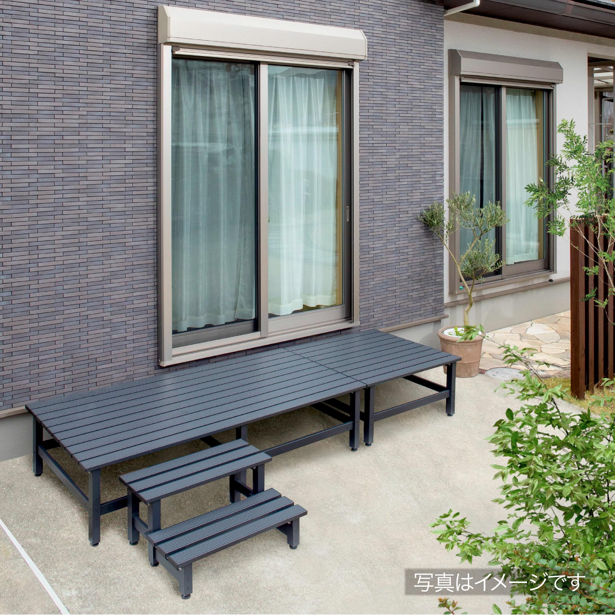 タカショー Takasho アルミ縁台 150 JAB-15GN