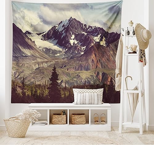 Miniatura 54 de Ambesonne Tapiz indie, estilo moderno de Memphis de los años ochenta, geométrico, abstracto, colorido, diseño de puntos, funky, para colgar en la