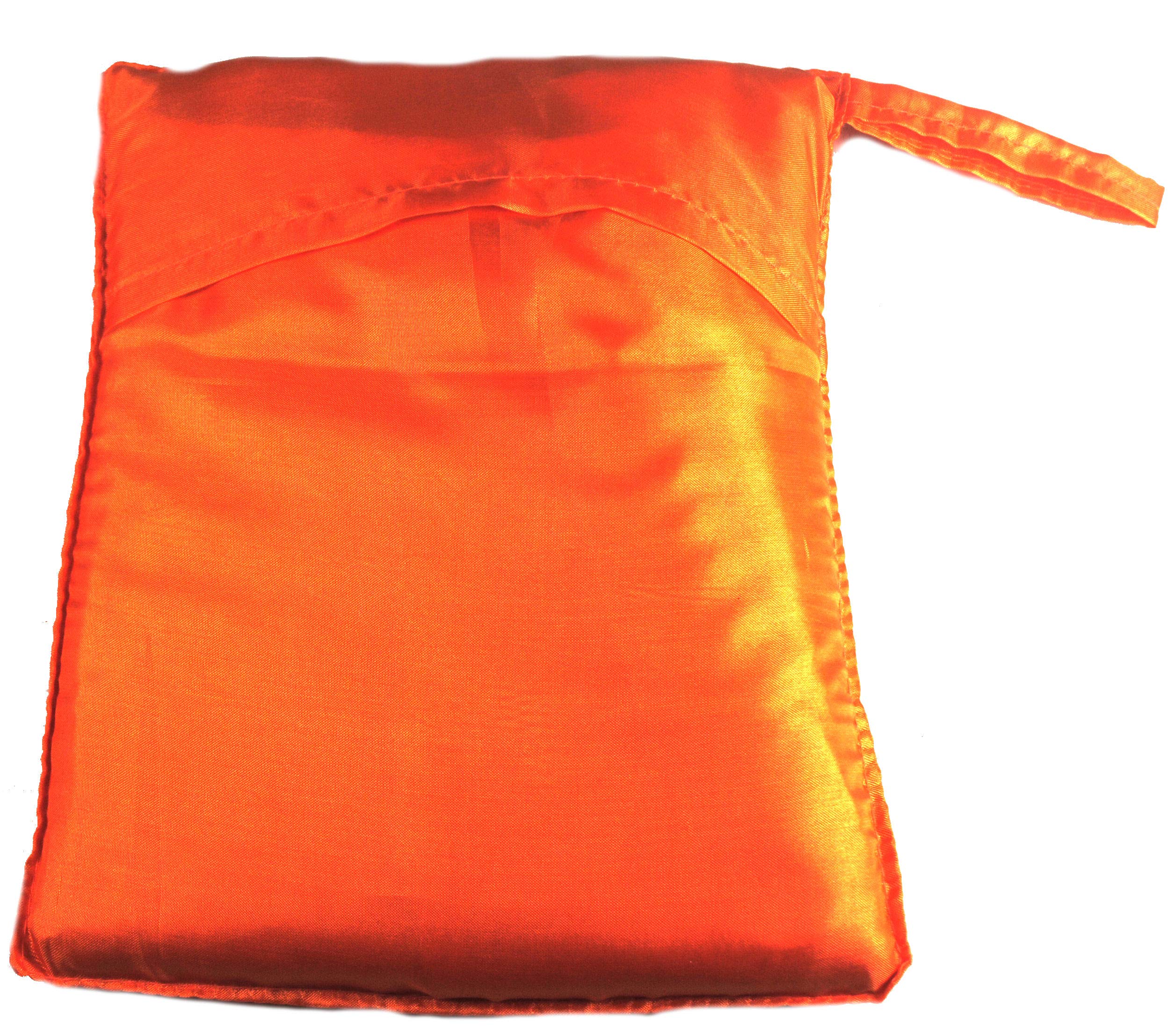 Silk Single Sleeping Bag Liner from Vietnam (1217) (Orange)