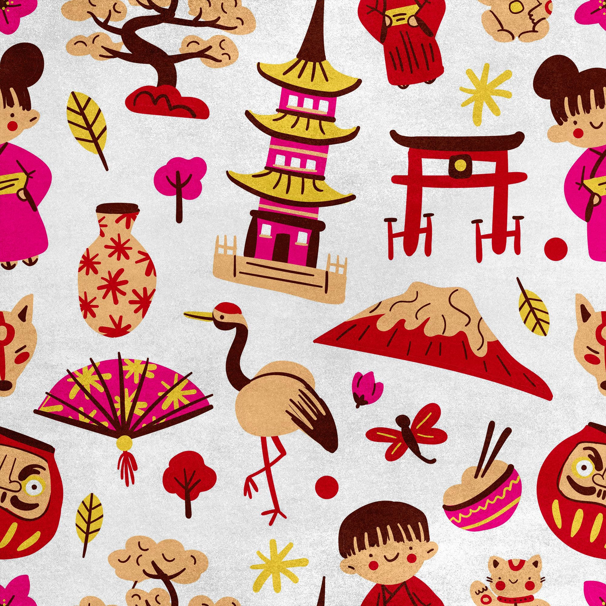 HEKO PANELS Tkanina velvet obiciowa drukowana, Japonia, 3 metry 140 x 300cm