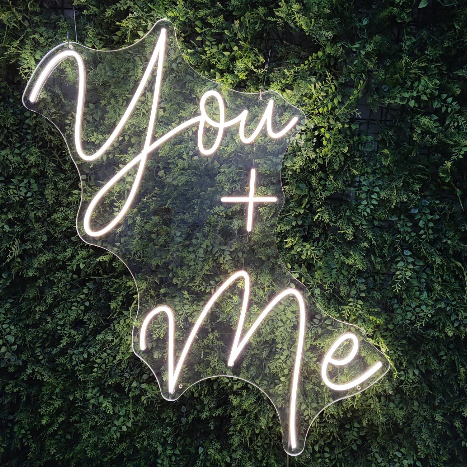 You and Me Neon Sign for Wall Decor Aesthetic Bedroom Birthday Party Personalized Neon Light Gift Boyfriend Girlfriend Lover Party Room USB Operated Led Sign, 24 * 21.9 inches