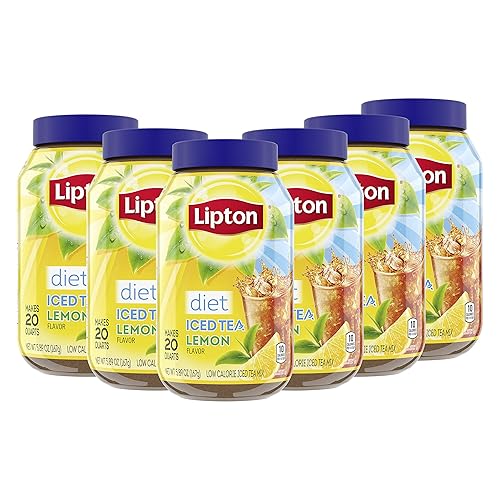Lipton Diet - Mezcla de té helado limón hace 20 cuartos de galón paquete de 6