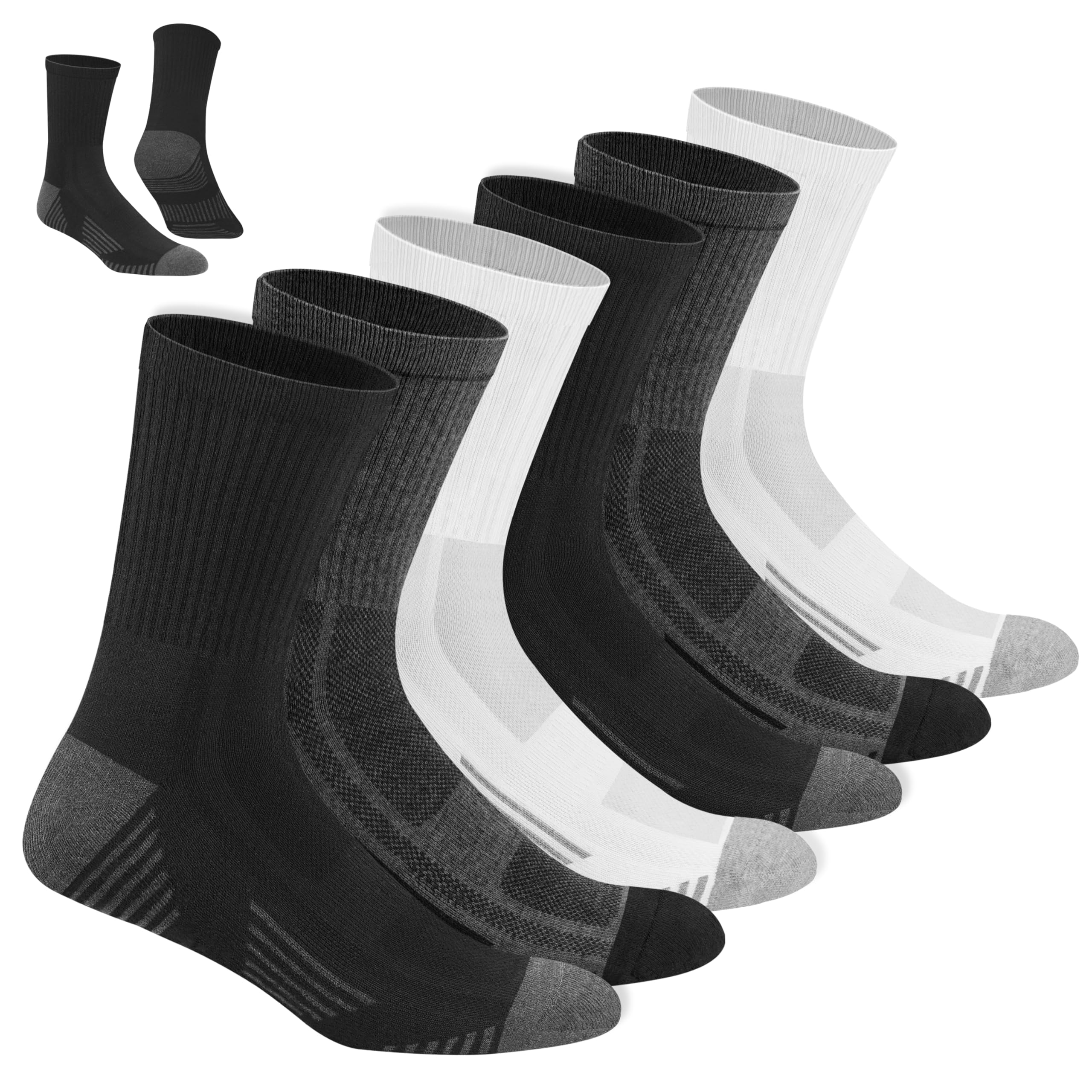 NAVYSPORT Sportsocken aus Baumwolle für Herren, Pack of 6 Pairs