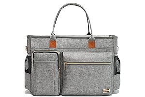 Yaasa Laptop Tote Bag for Teachers, Computer Messenger Bag with 15.6'' Padded Sleeve