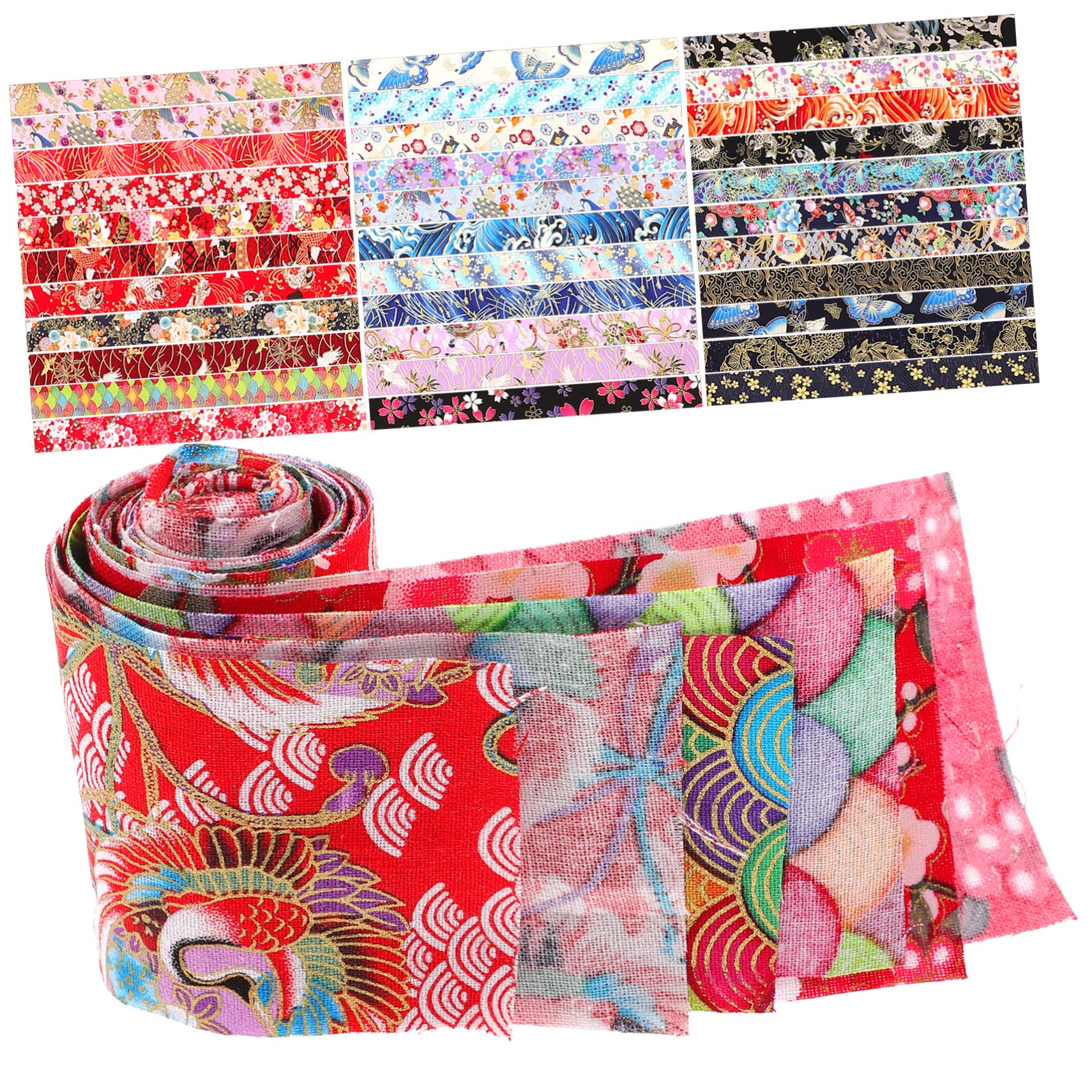 Tela Gruesa Multifuncional para Patchwork y Acolchado 40 Hojas de Tela de Algodón para Manualidades y Decoración del Hogar