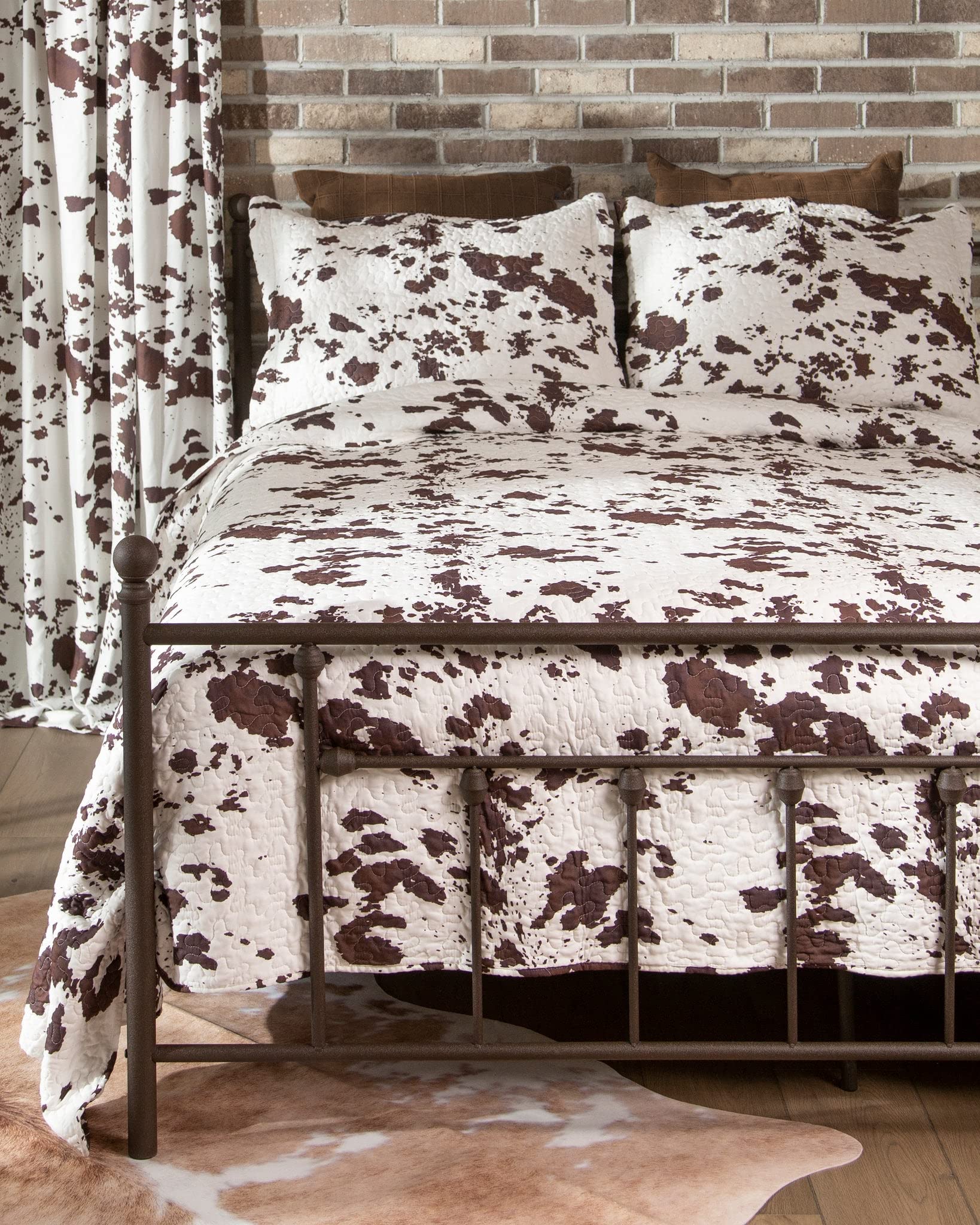 Carstens Wrangler Western Cowhide 2-Piece Quilt Set, Twin