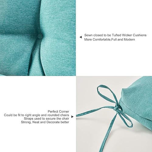 Miniatura 9 de ARTPLAN Adirondack - Cojín para silla de exterior para todo tipo de clima, cojín de mimbre para muebles de patio