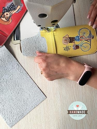 Miniatura 4 de Funda de gafas de sol beige para mujer, funda de gafas de sol, cuero ecológico, ilustración de moda