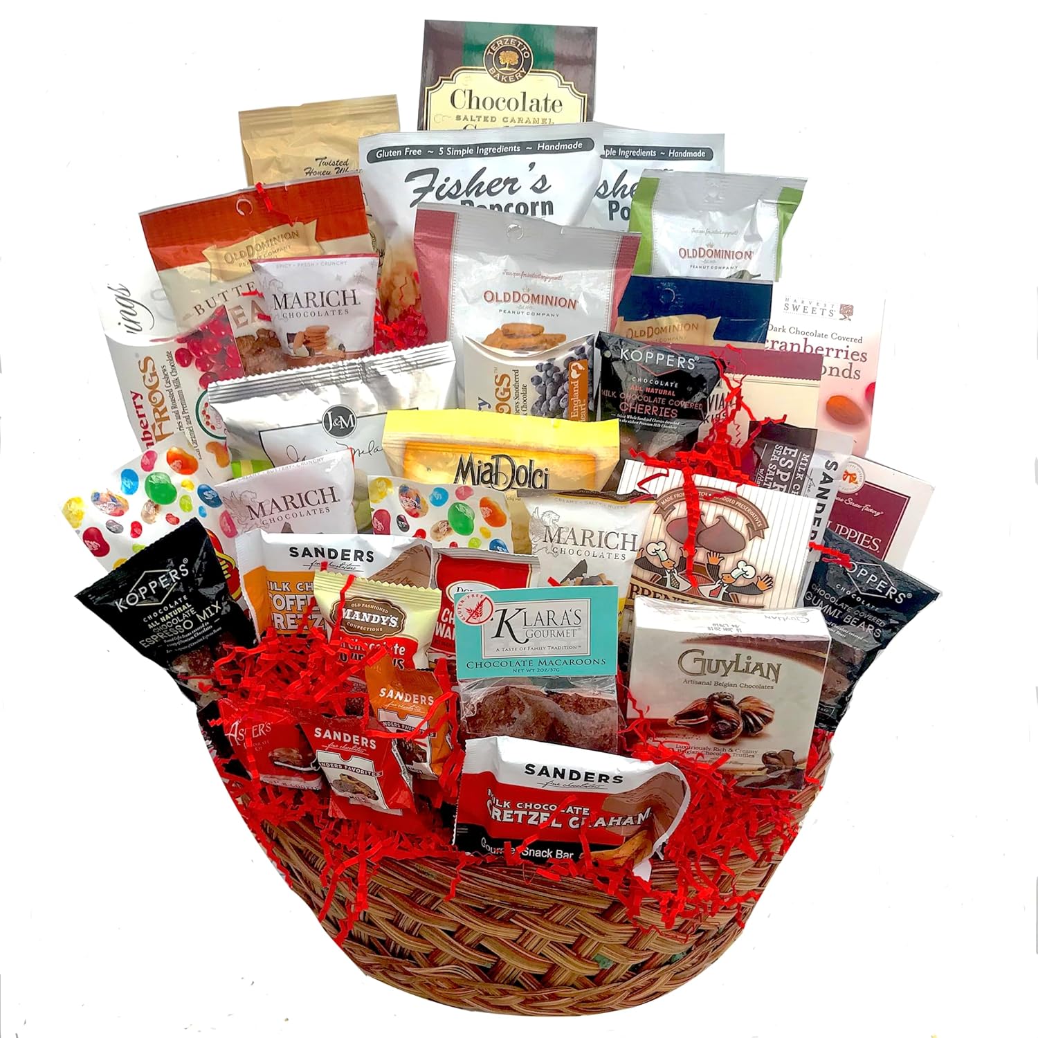 Gourmet Chocolate Gift Basket, Customizable for Business Client Thank You Sympathy Birthday Gifts (28 Piece)