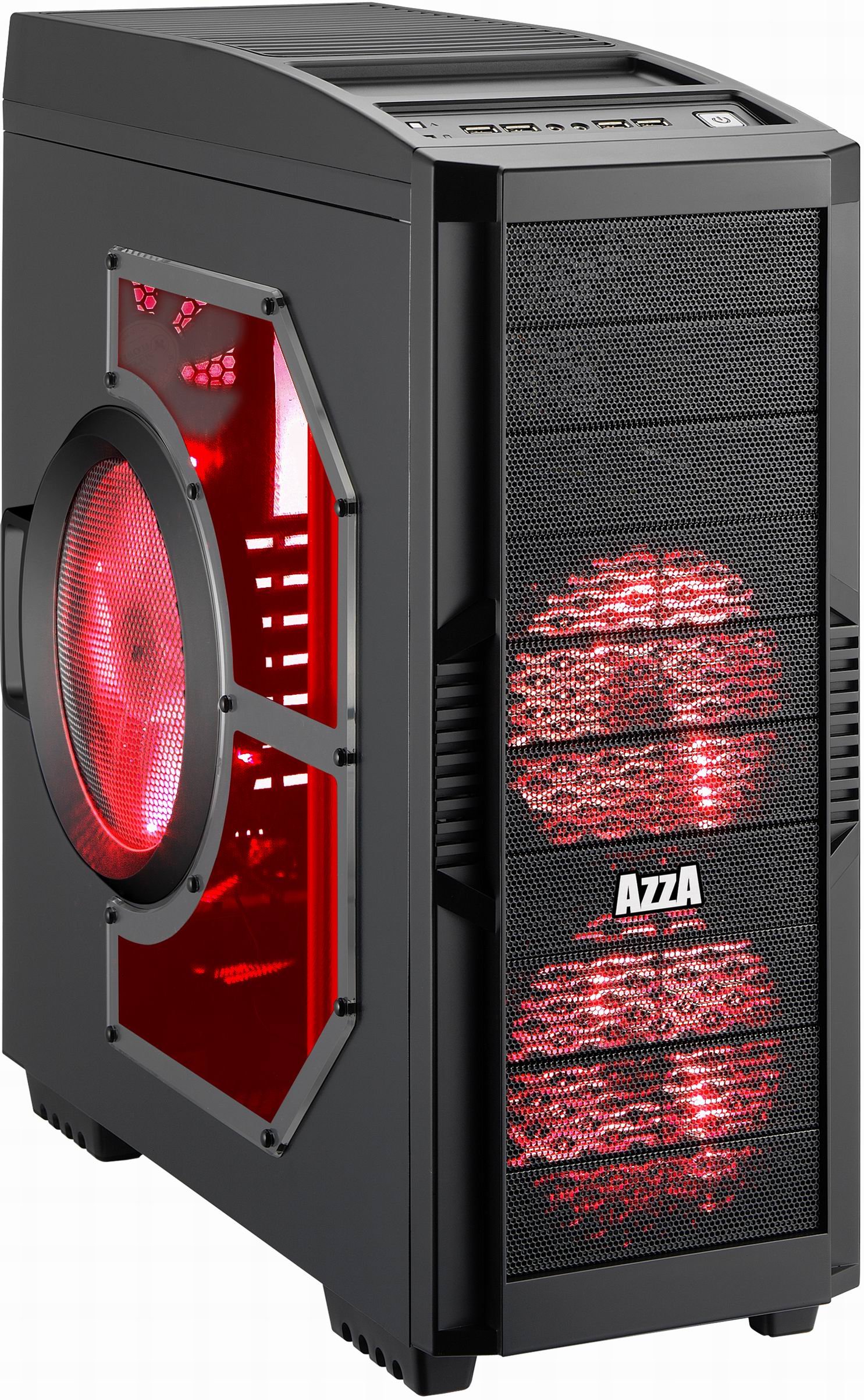 AZZA Solano 1000R CSAZ-1000R Full Tower Interior Paint Case (Black/Red) :  Amazon.in: Computers & Accessories