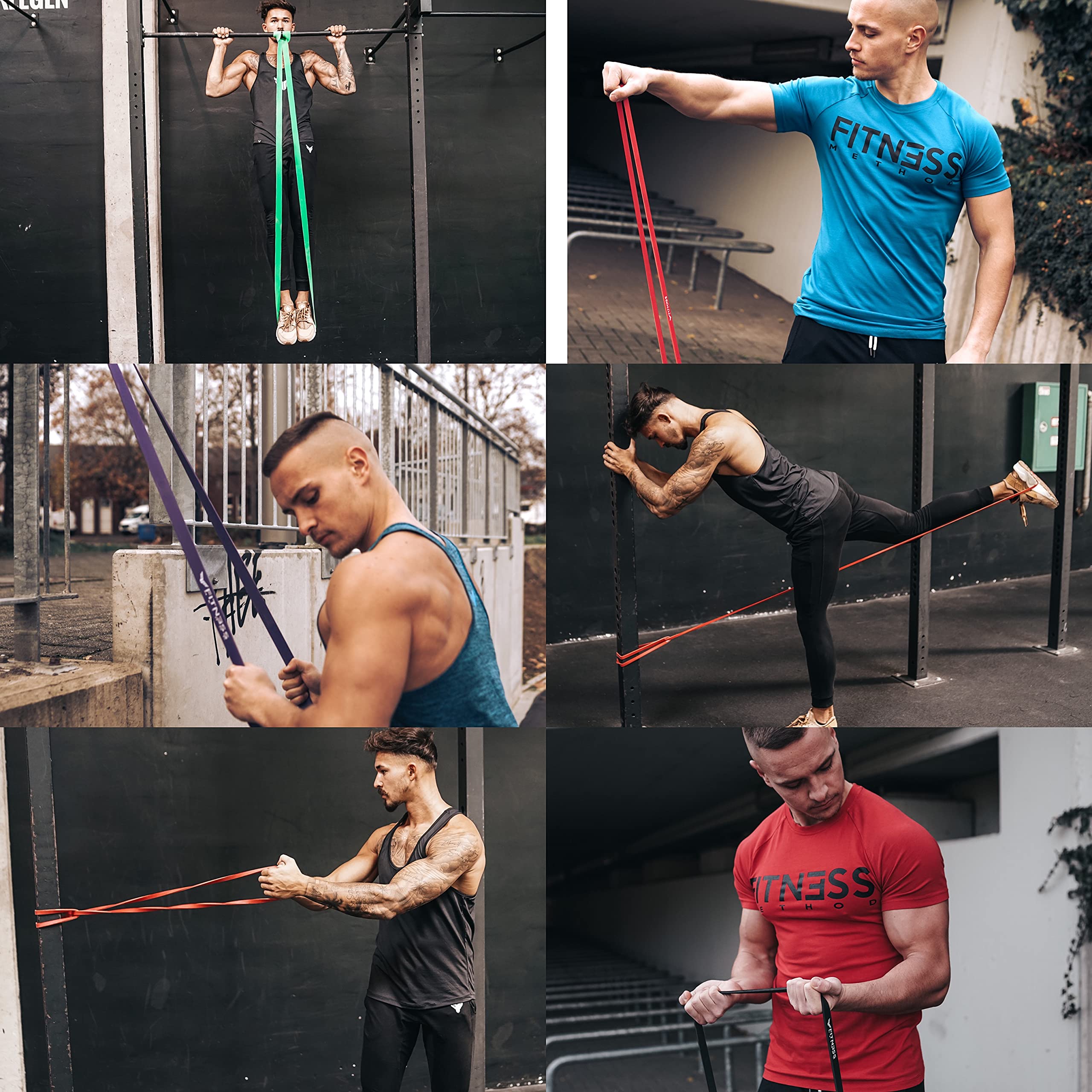Resistance Bands - Innovative Widerstandsbänder Set/Einzeln inkl. Tasche + Übungsanleitung-Krafttraining und Home Gym-Pull up Band