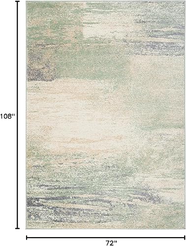 Miniatura 2 de SAFAVIEH, colección Adirondack - Alfombra de 6 x 9 pies, marfilsalvia, moderna, abstracta, no desprende pelo, de fácil cuidado, para zonas de alto