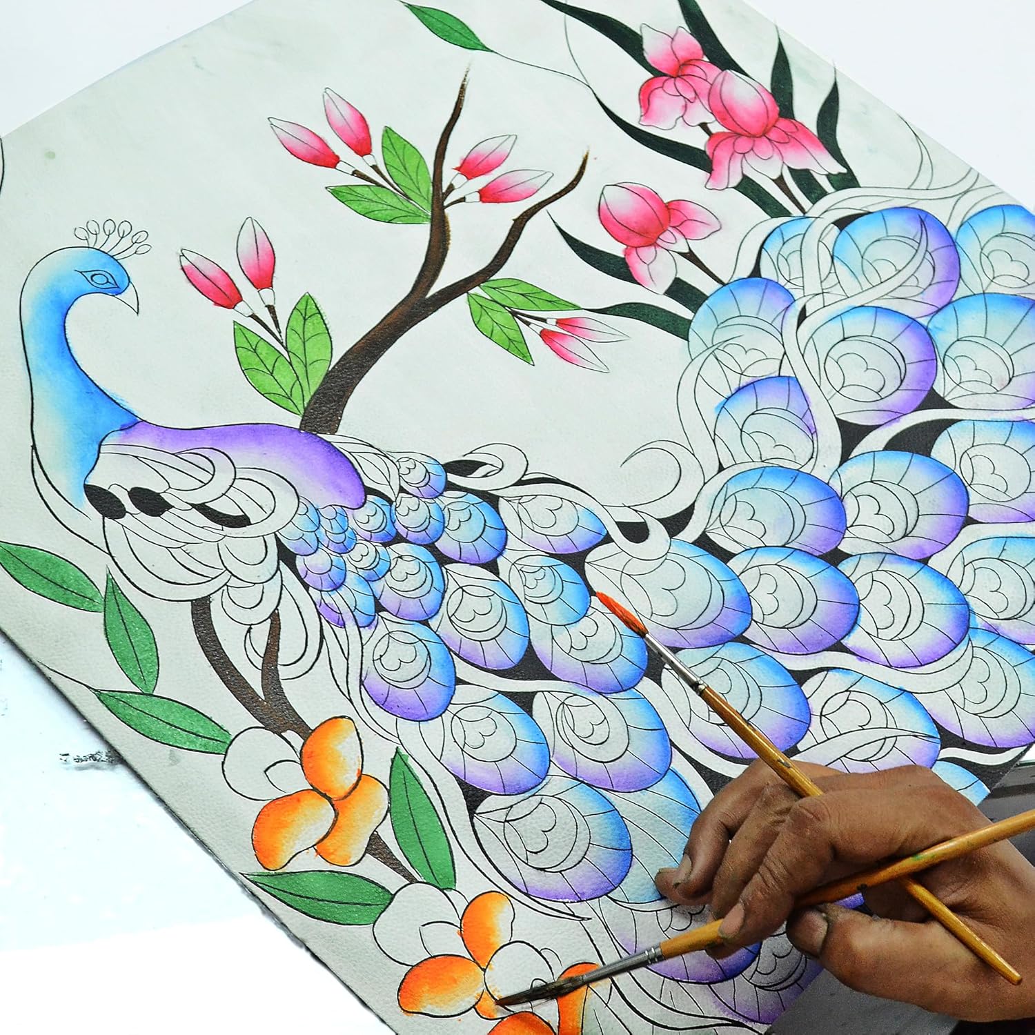 Anna by Anuschka Women’s Hand-Painted Genuine Leather Organizer Wallet On a String - Image 2