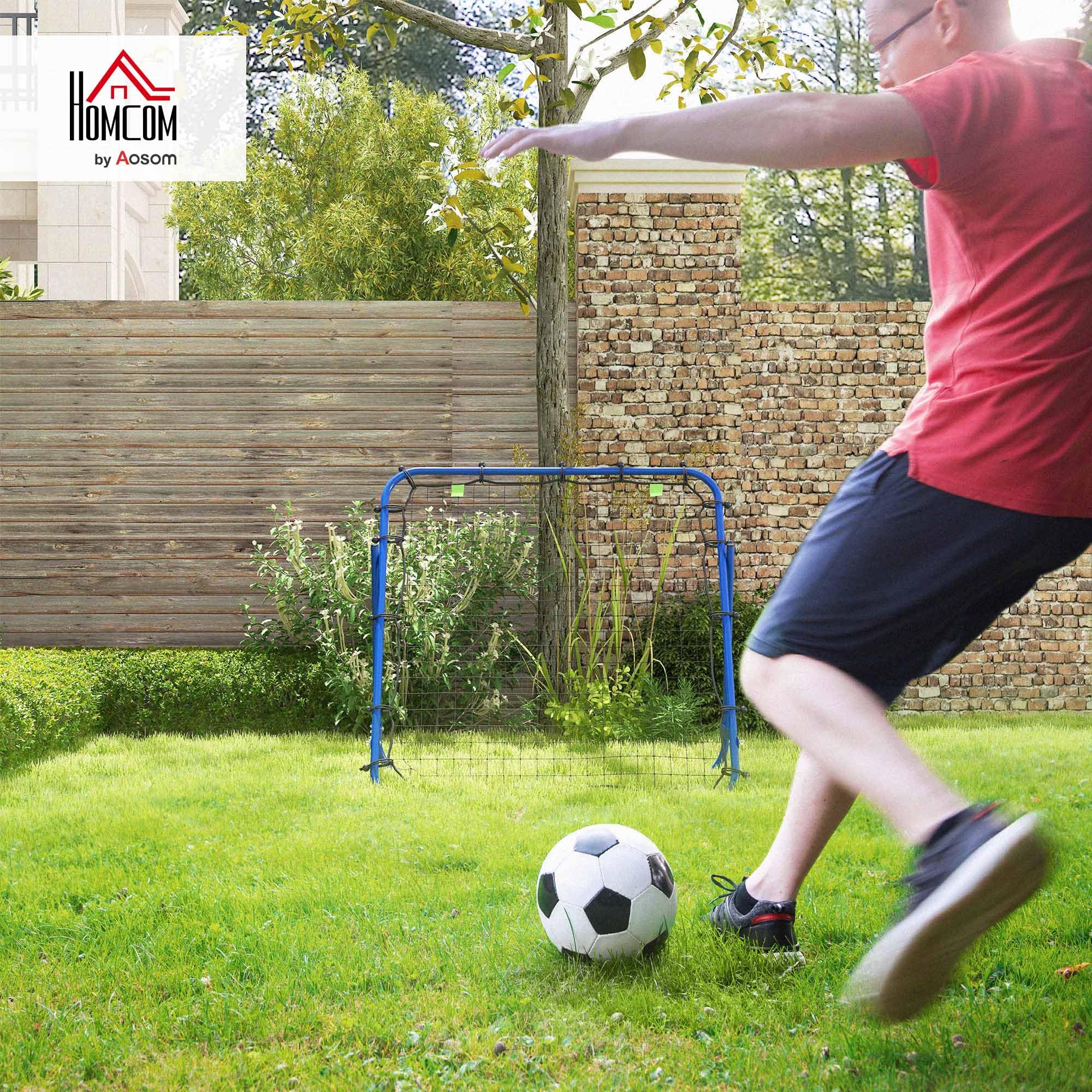 HOMCOM Football Rebounder Net, Adjustable Kickback Target Goal Teens Adults Training Aid for Multi-Sports Practise
