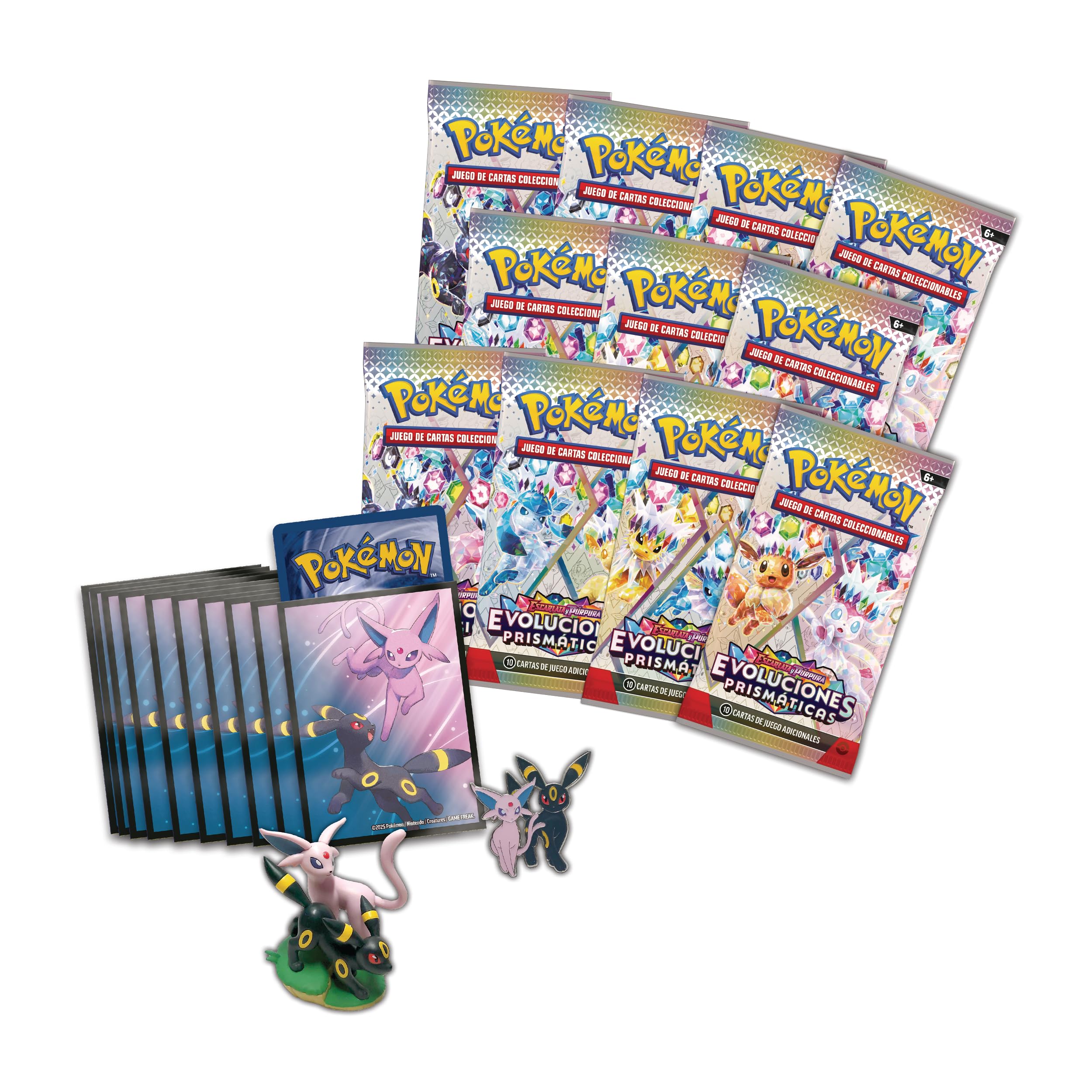 Pokémon: Colección prémium con Figura de Escarlata y Púrpura-Evoluciones Prismáticas de JCC Pokémon