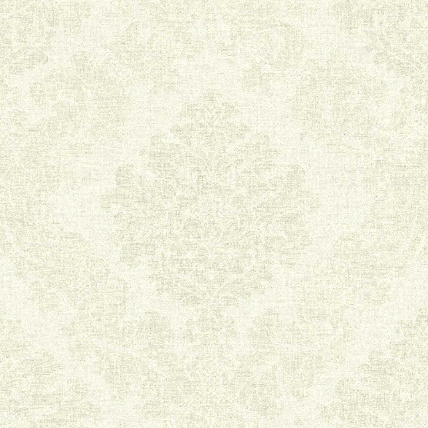 Brewster Home Fashions Fairwinds Studio 291-70421 Willow Cottage Off-White Damask Wallpaper