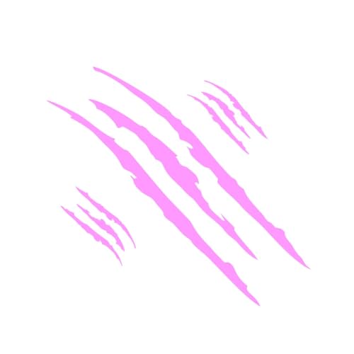 Image of Car Decals Claw Mark Stickers to Cover Hood Headlights Scratches, Modified Cars /Vans /SUVs /Trucks, Pack of 3 (Pink)