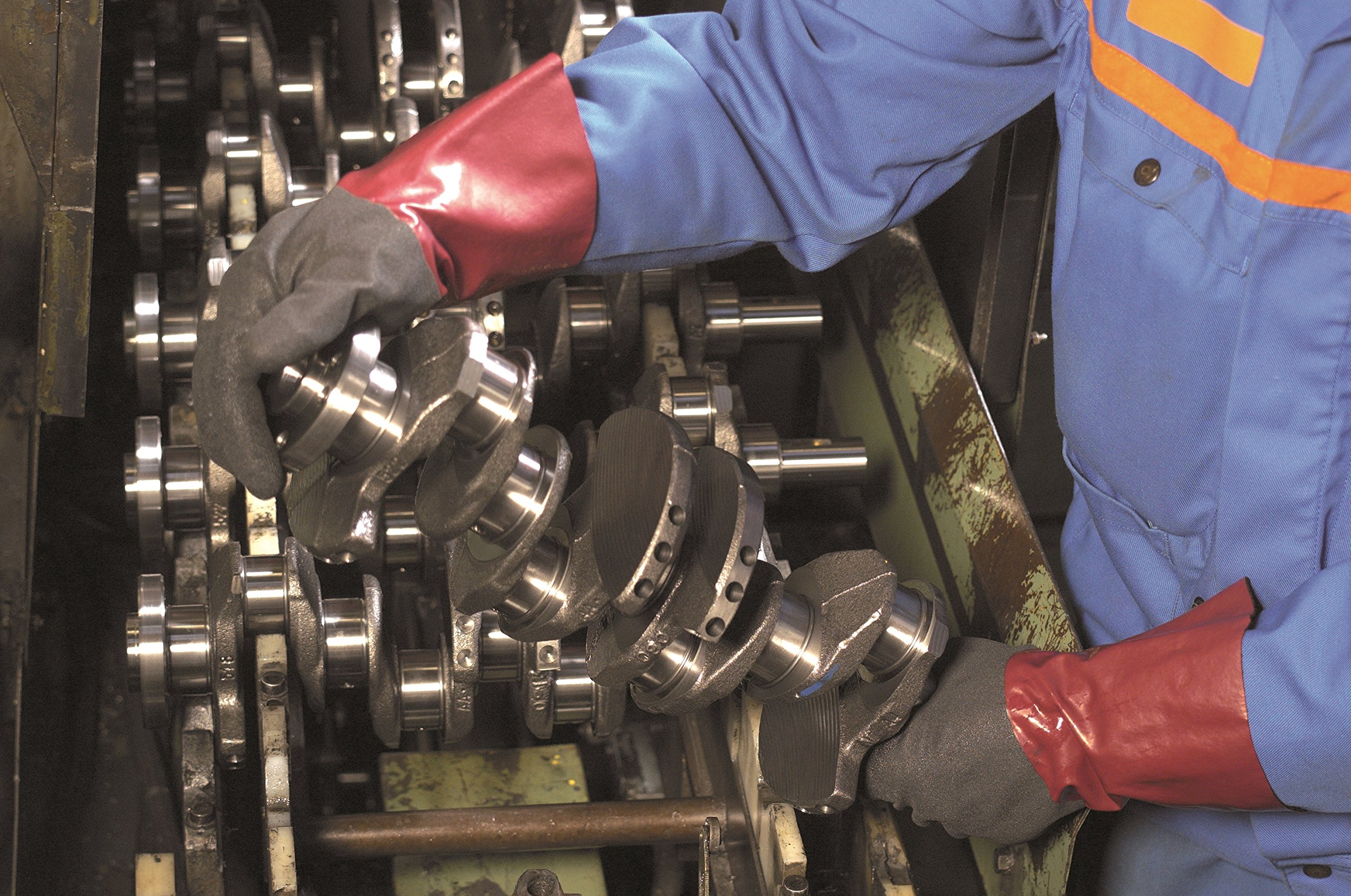 Ansell AlphaTec 58-530B Gants Protection Chimique en Nitrile, Gant Impérméable Très Résistant Liquides et Solvants, EPI Homme Femme, Réutilisable, Taille M (6 Paires)