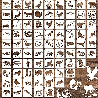 80 Pcs Animal Painting Stencils Reusable Animal Stencils for Painting on...