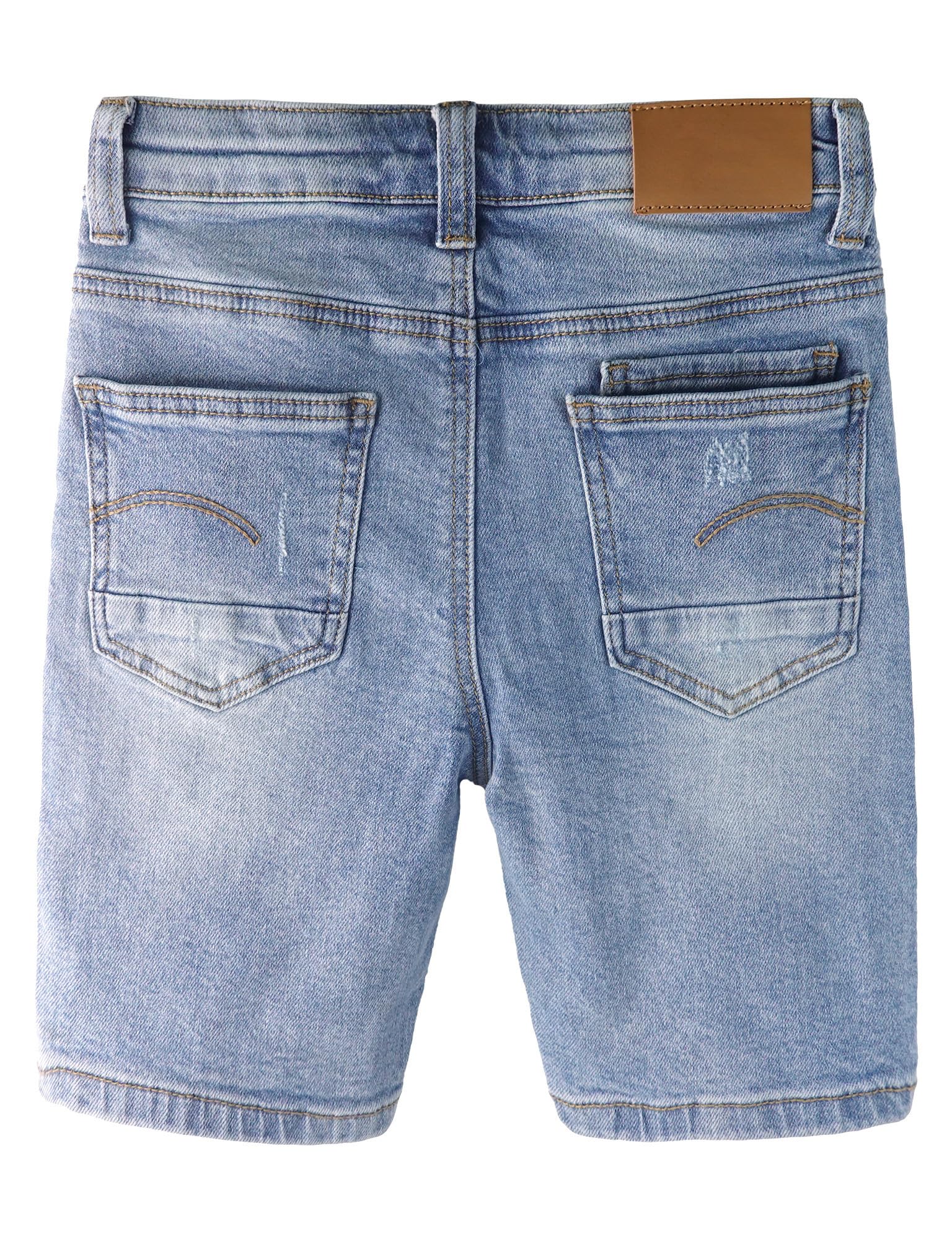 KIDSCOOL SPACE Pantalones cortos de mezclilla de verano para niños, banda elástica suave en el interior, pantalones de mezclilla