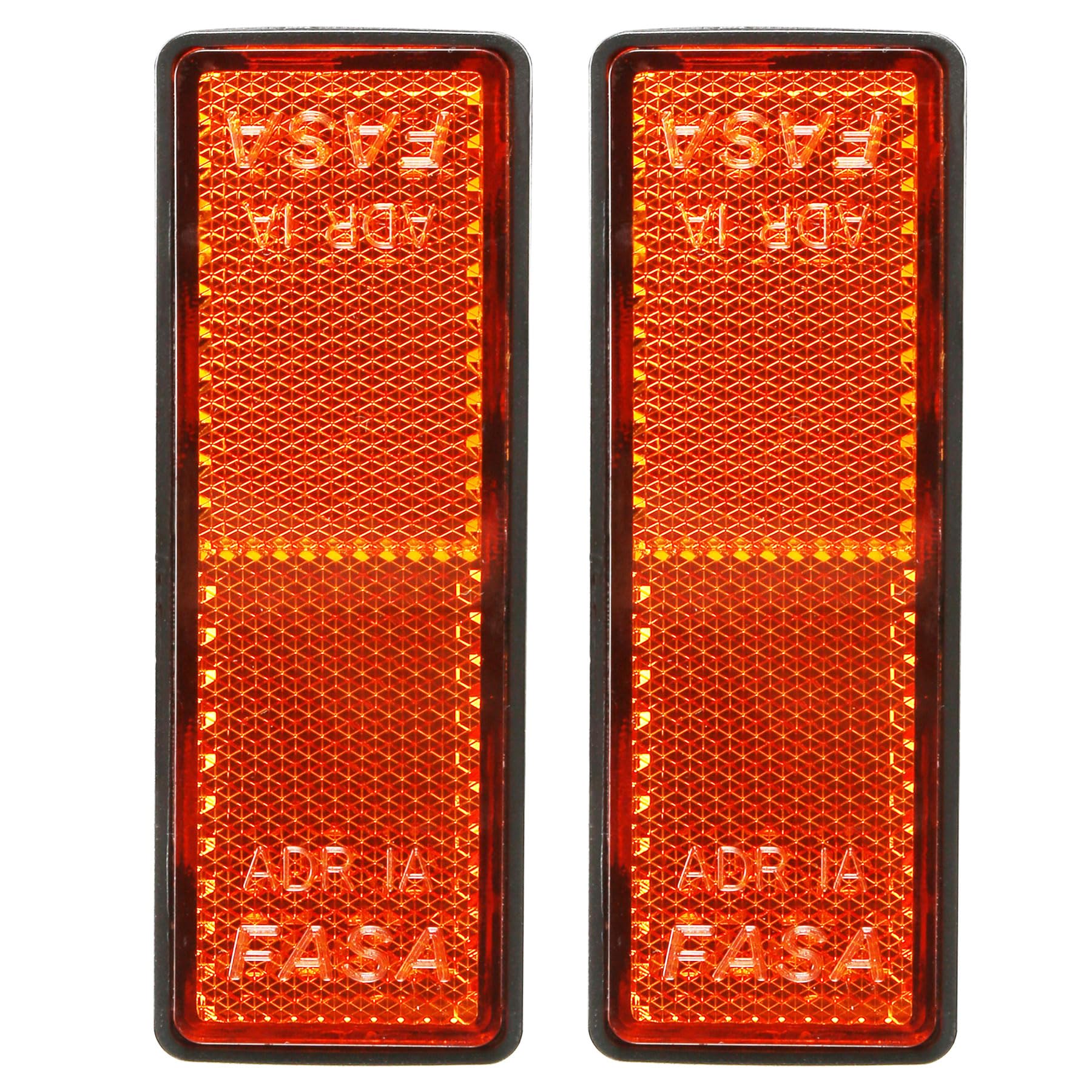 2 Adesivi Riflettenti Rotondi Arancioni Per Rimorchi - Catarifrangenti Autoadesivi &Oslash;60mm