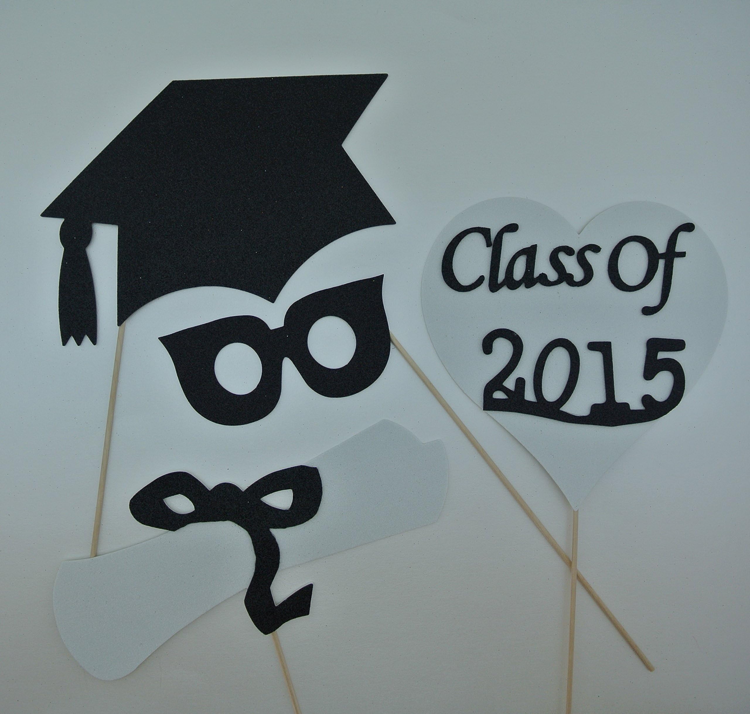 Graduation 2015 Glasses Photo Booth Props Mustache on a Stick Xmas Christmas