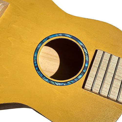 Miniatura 5 de Adhesivo de incrustación para ukeleles soprano - Roseta de agujero sonoroPurfling - Azul abulón
