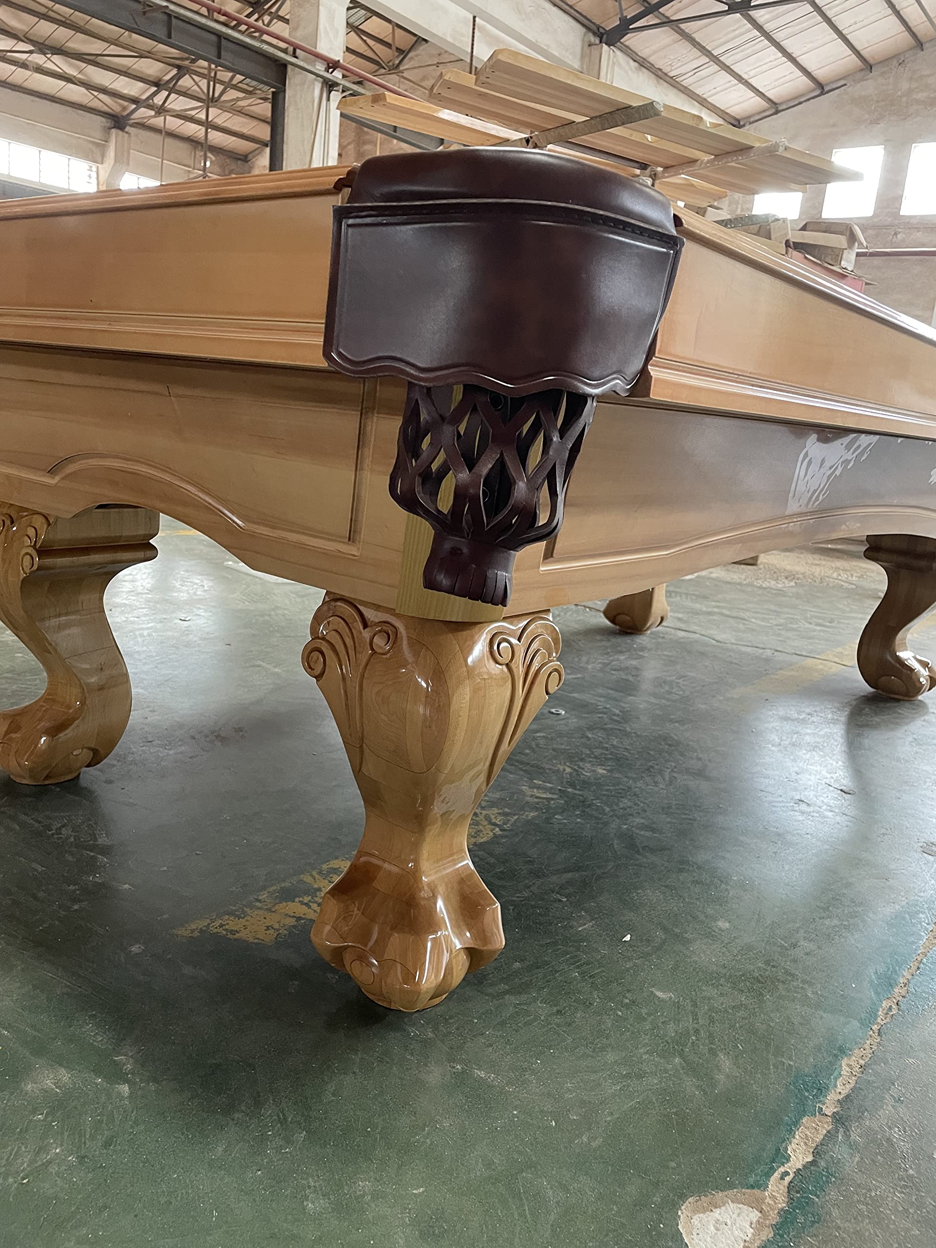 Kunibert Winston - Mesa de billar de billar (8 pies, con placas de pizarra de 3 cm de grosor, color azul, estructura de color natural)