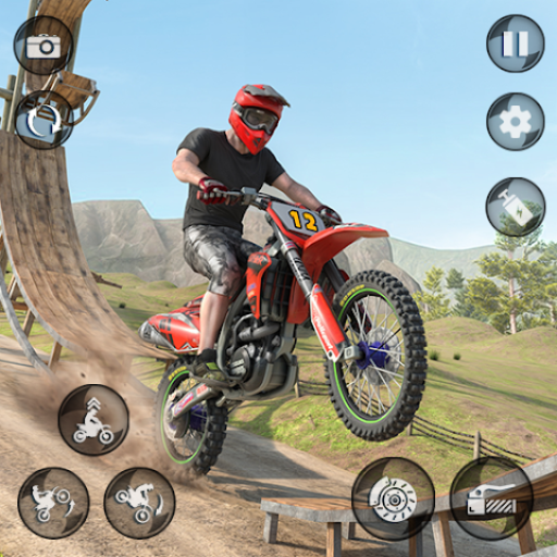 Motorradrennen – Offroad-Motorradrenn spiel mit Stunts