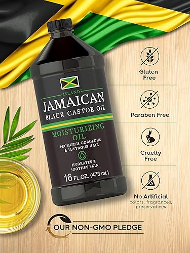 Miniatura 5 de Aceite de ricino negro jamaicano de 16 onzas  Nutre el cabello la piel y las uñas  Acondicionador hipoalergénico totalmente natural